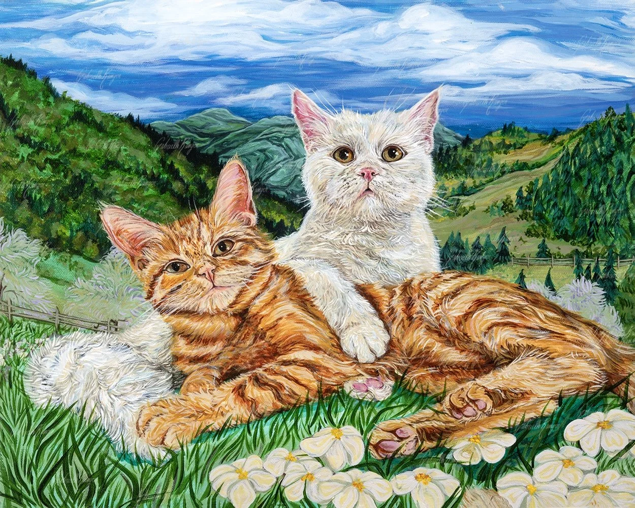 Toe beans (2023). 16 x 20in. Acrylic on canvas. Commissioned.