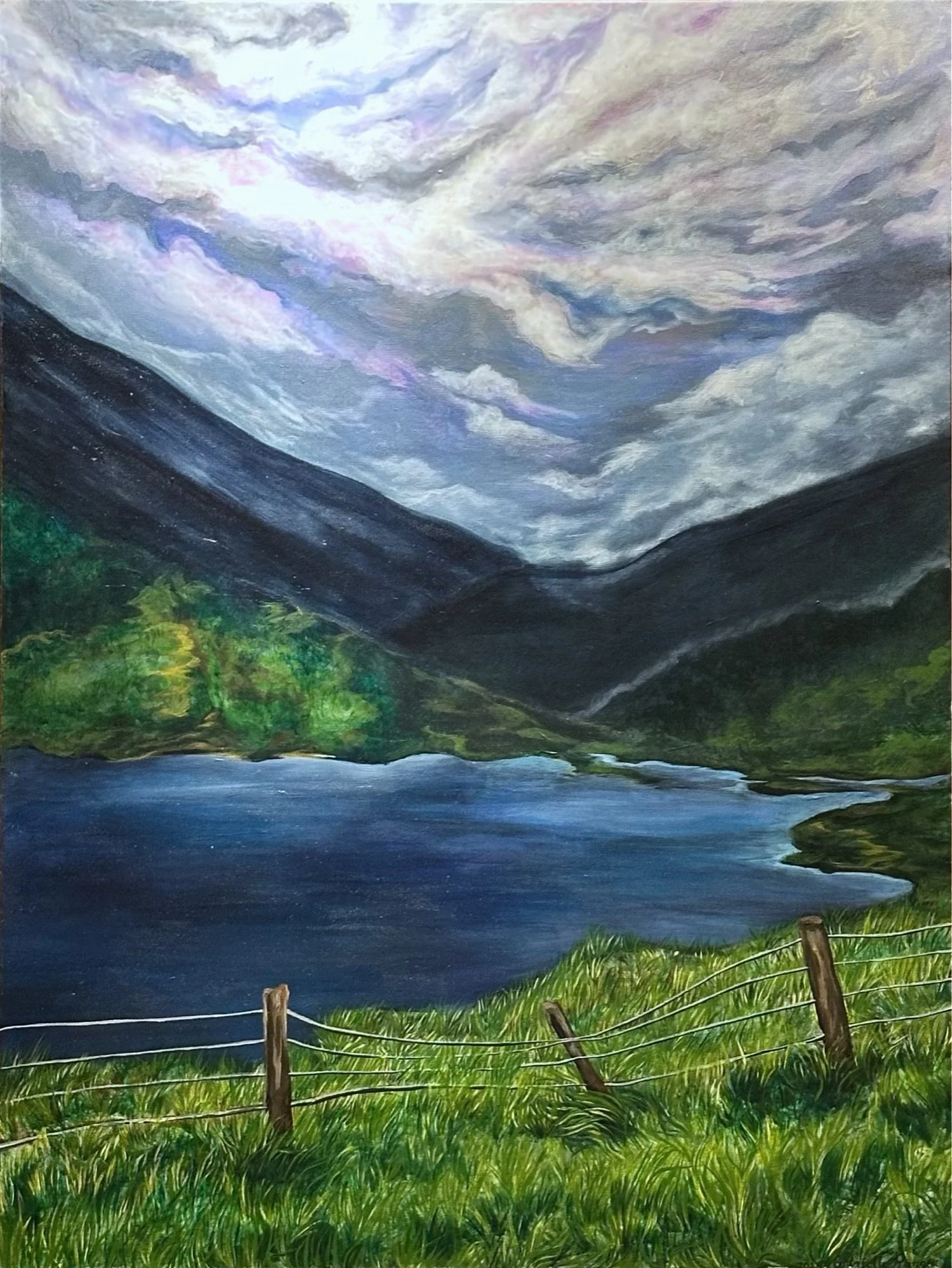 Memories of Skye (2025). 30 x 40 in. Acrylic paint on canvas.