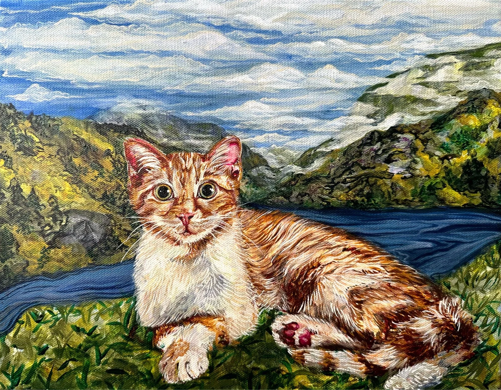 Poe-Ta-Toe beans (2024). 11 x 14 in. Acrylic on canvas. Commissioned.