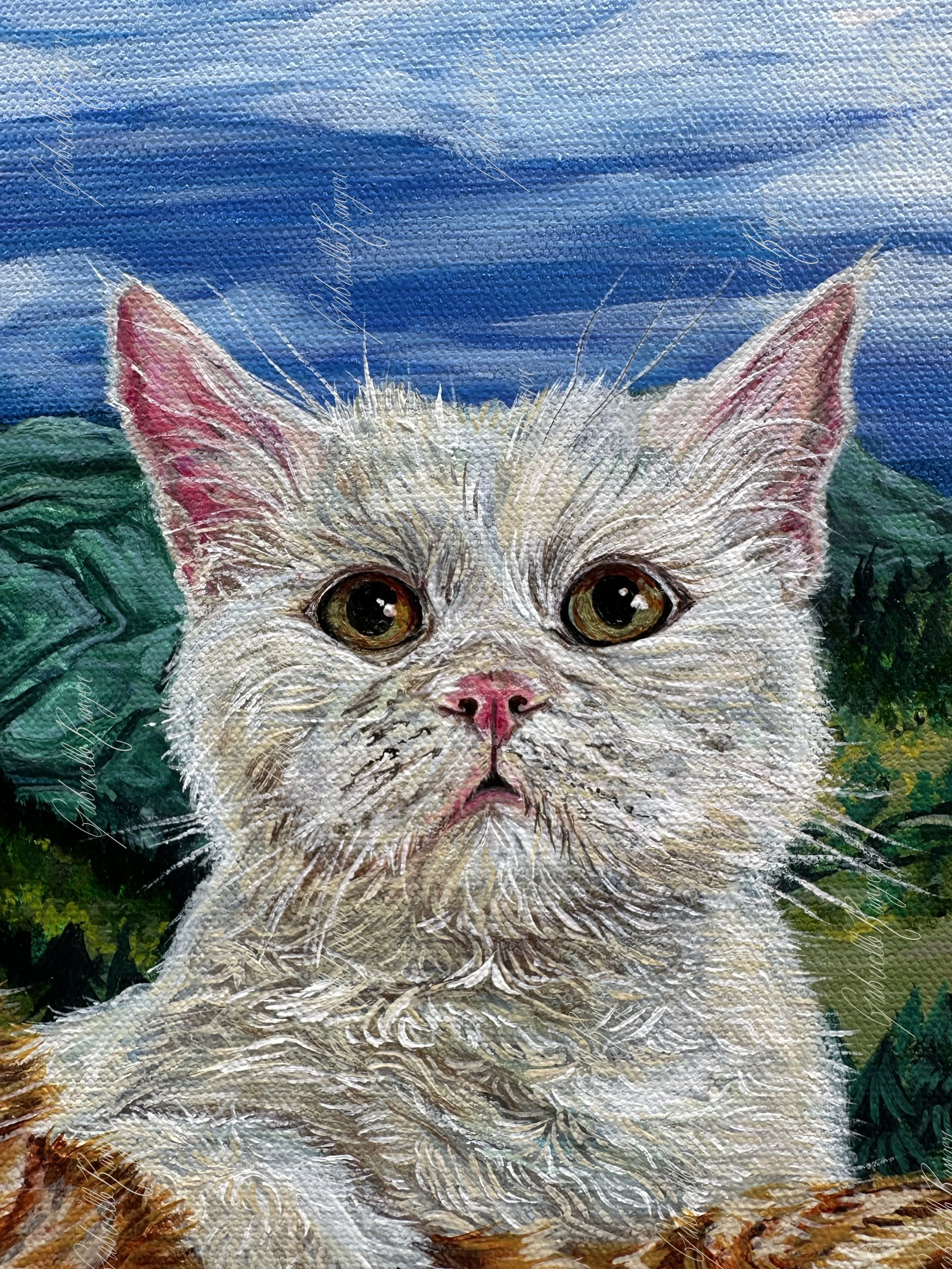 Detail of Toe beans (2023). 16 x 20in. Acrylic on canvas. Commissioned.