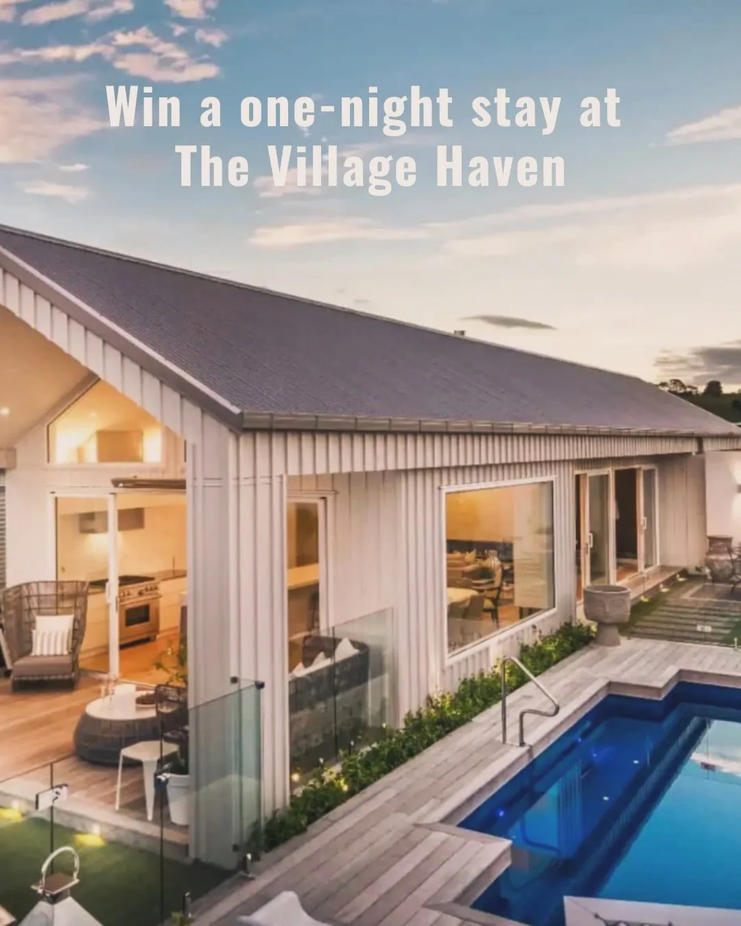 Win a one-night spring escape at The Village Haven! 🤍

We&rsquo;ve teamed up with @thevillagehaven.matakana to give you the chance to win a one-night stay for up to eight guests at this beautiful architecturally designed home, just a short stroll fr