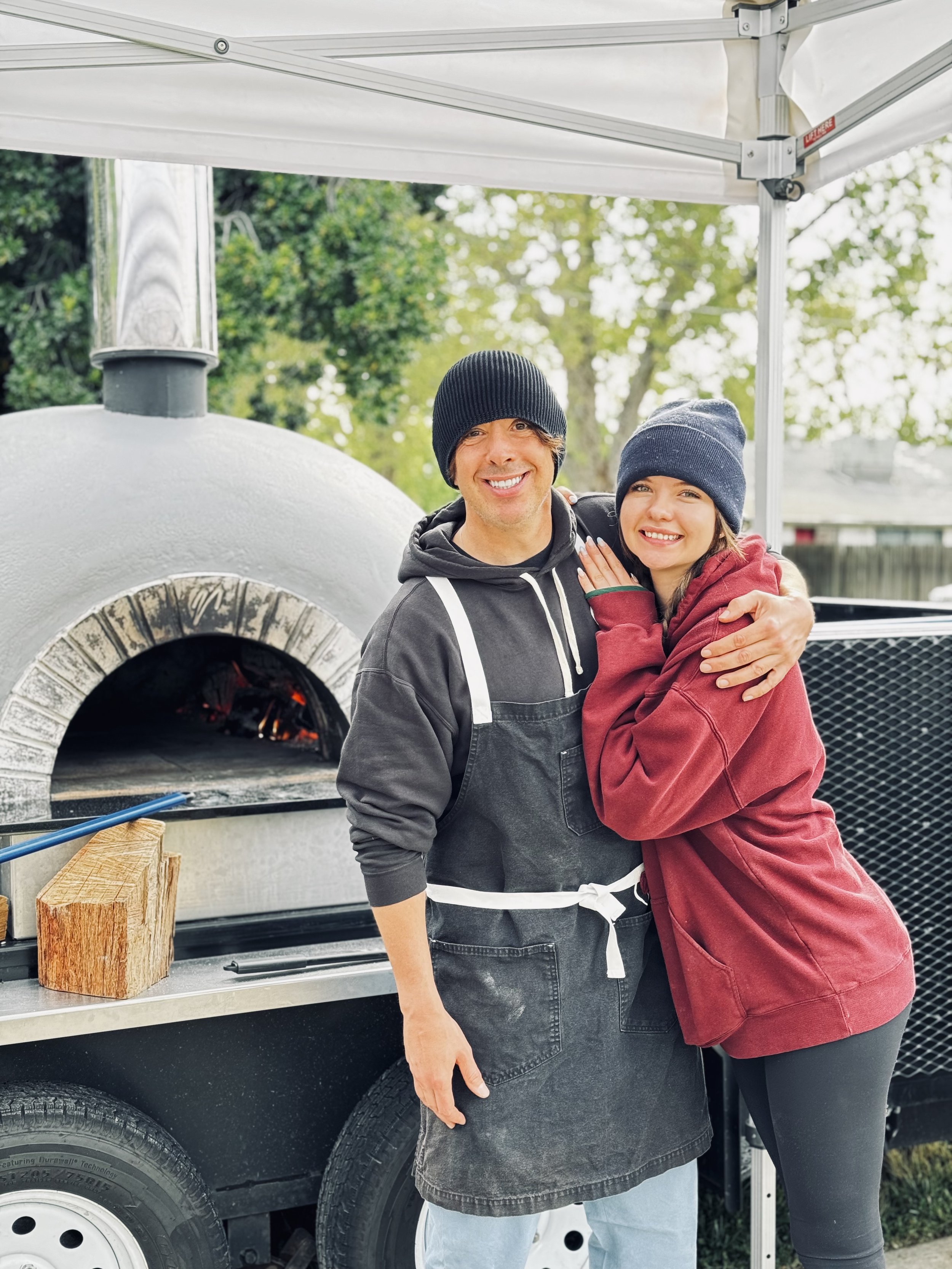 wood-fired sourdough pizza catering Sacramento pizza catering wedding Sacramento outdoor oven crispy sourdough pizza pepperoni Sacramento