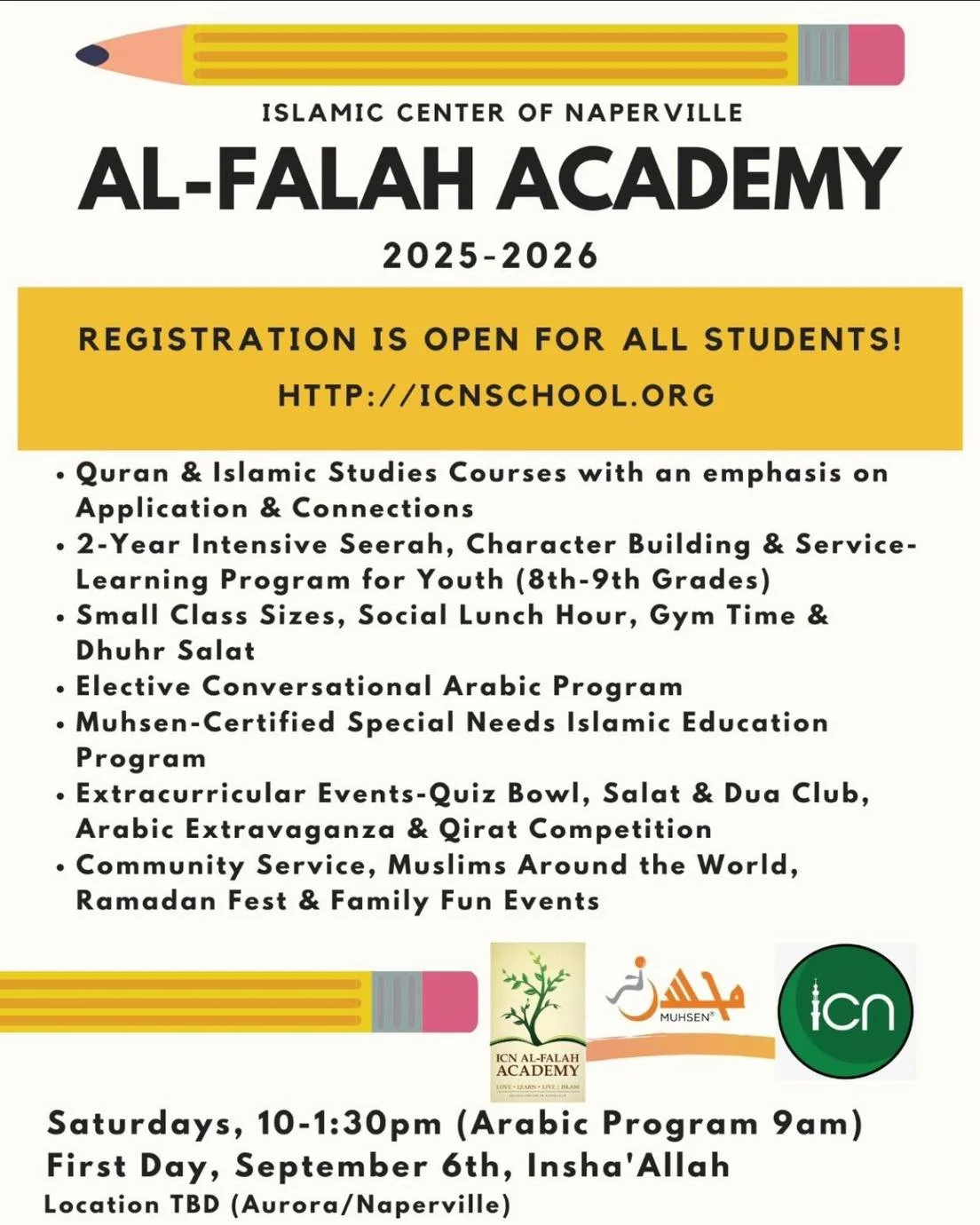 Registration for Al-Falah Academy for 2025-26 closes on 8/25