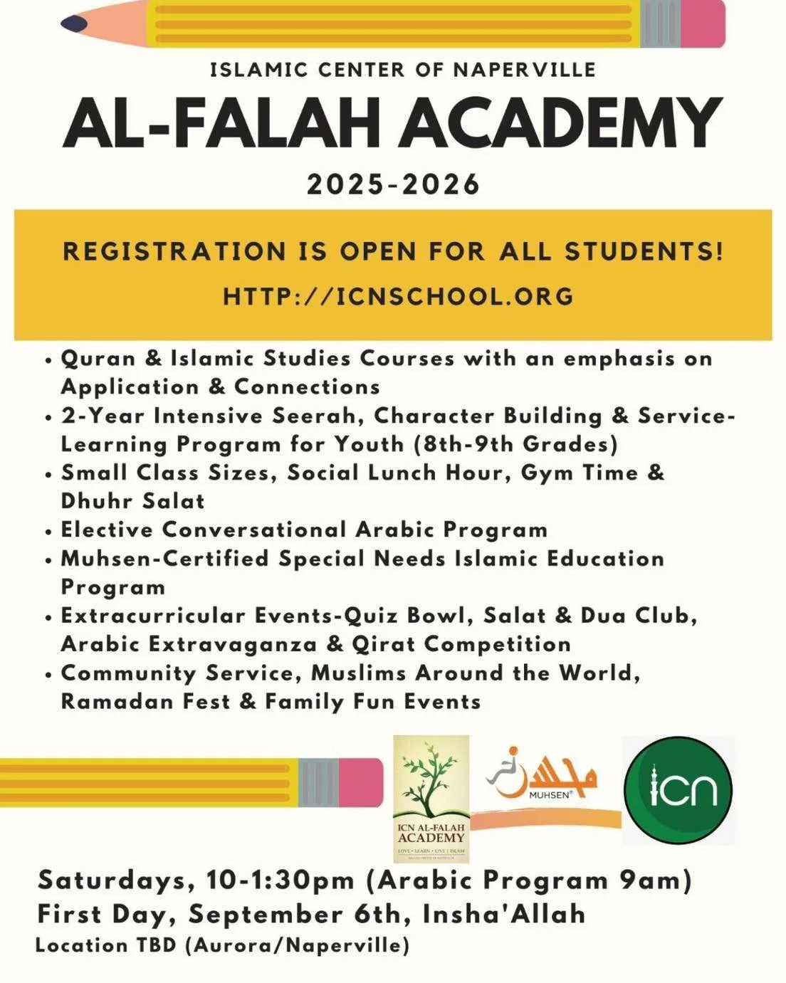 Registration for Al-Falah Academy for 2025-26 closes on 8/25