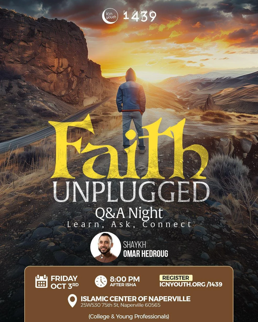 💬 Have questions about faith, life, or spirituality? Join us for a 1439 Q&amp;A Night with Sh. Omar Hedroug a unique opportunity to learn, ask, and connect in an open and welcoming space.

This isn&rsquo;t a lecture &mdash; it&rsquo;s your chance to