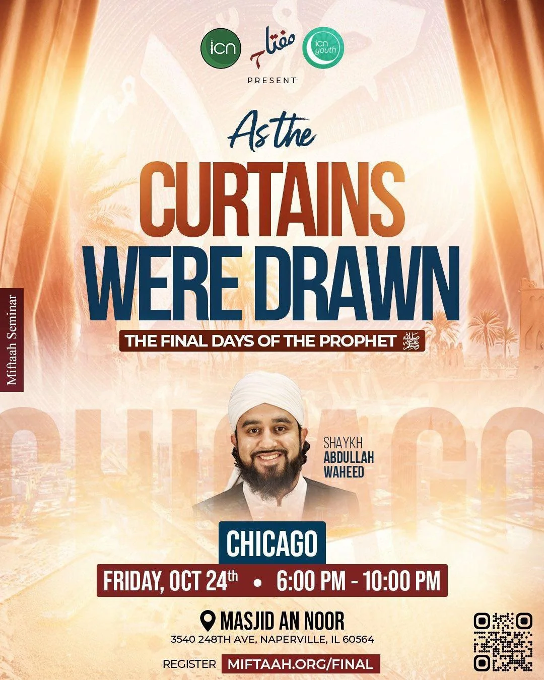 The last days of the Prophet&rsquo;s ﷺ life were filled with mercy, wisdom, and love. These final chapters stand as a timeless reminder of his devotion to Allah care for his Ummah.

Join us for this special program with Shaykh Abdullah Waheed, in col