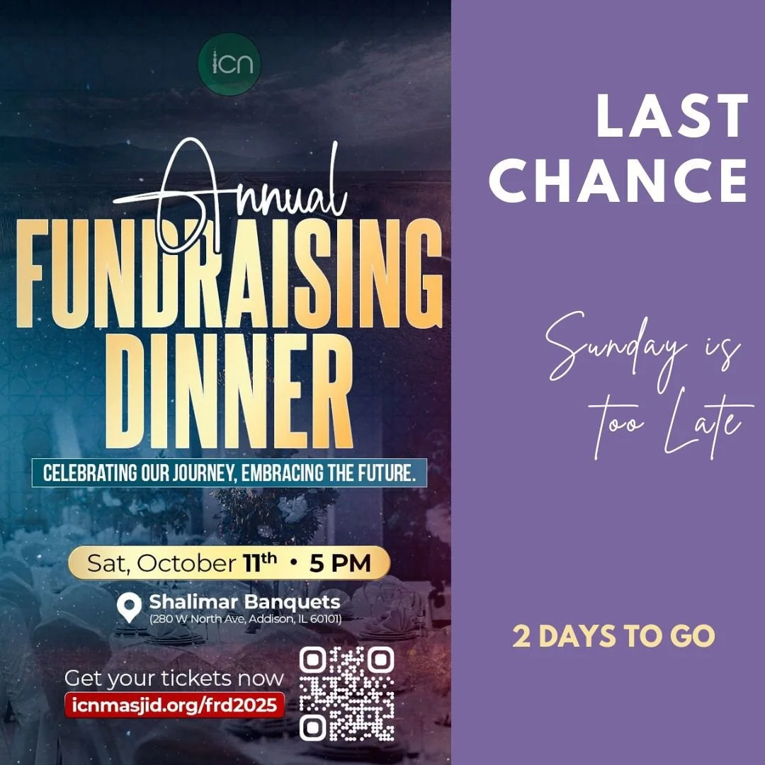 LAST CHANCE to get your tickets with ONLY 2 DAYS to the ICN Fundraising Dinner &ndash; Oct 11th!
 🎉
If you still haven&rsquo;t bought your tickets yet, please do so ASAP - there may be limited tickets at the door. Of course, if you miss this chance,