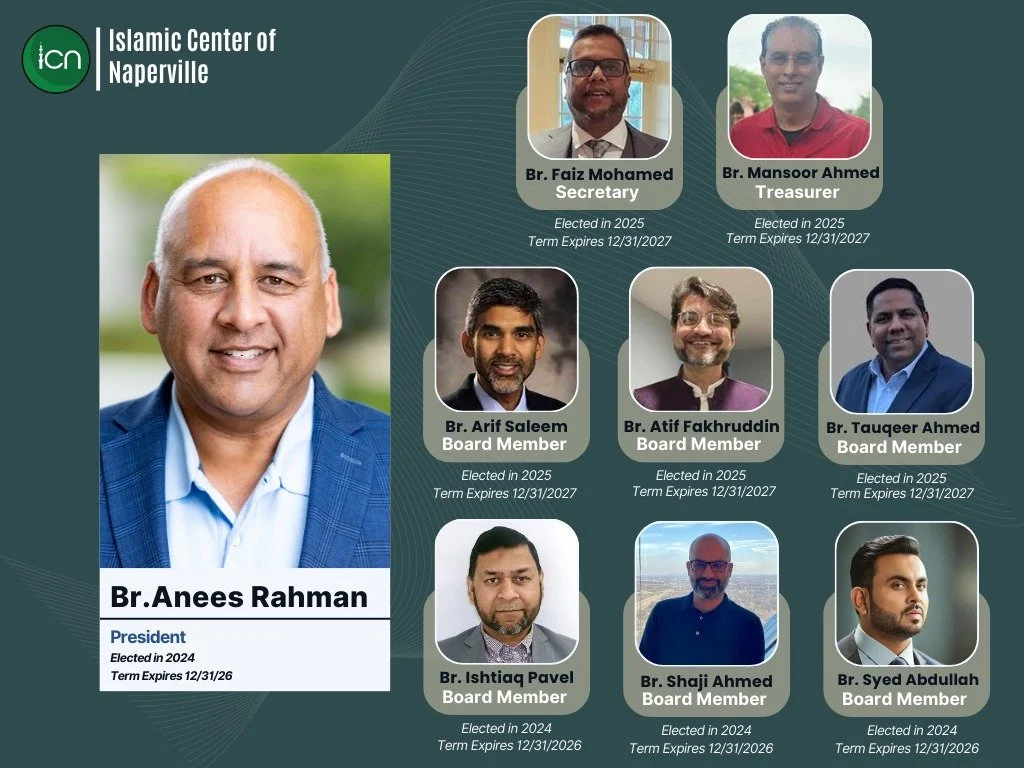 ICN OFFICE BEARERS ANNOUNCEMENT

Dear ICN Community,
Assalamu'alaikum warahmatullahi wabarakatuh
This communication is a follow-up to ICN Board Elections announced on December 7, 2025. Alhamdulllah, ICN's new board met this morning and finalized the 