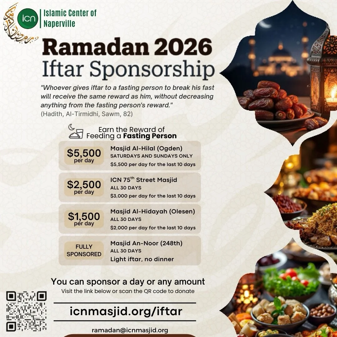 🌙✨ Ramadan 2026 Iftar Sponsorship ✨🌙
🤲 You can sponsor a day or contribute any amount to support our community Iftar!
📲 Visit: icnmasjid.org/iftar
📸 Or scan the QR code to sponsor directly!
💖 Let&rsquo;s make this Ramadan special together!