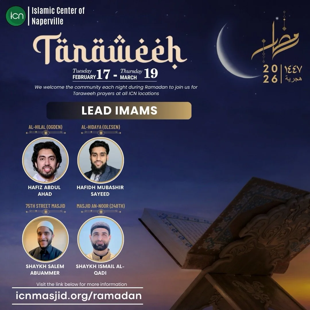 🌙 We&rsquo;re getting ready&hellip; are you?

Just 5 days until we stand shoulder to shoulder once again for Taraweeh.

4 locations &bull;4 Taraweeh Imams&bull; One ICN

🕌 Isha Iqama Times:
* 8:00 PM (Ramadan 1&ndash;18)
* 8:45 PM (Ramadan 19&ndash