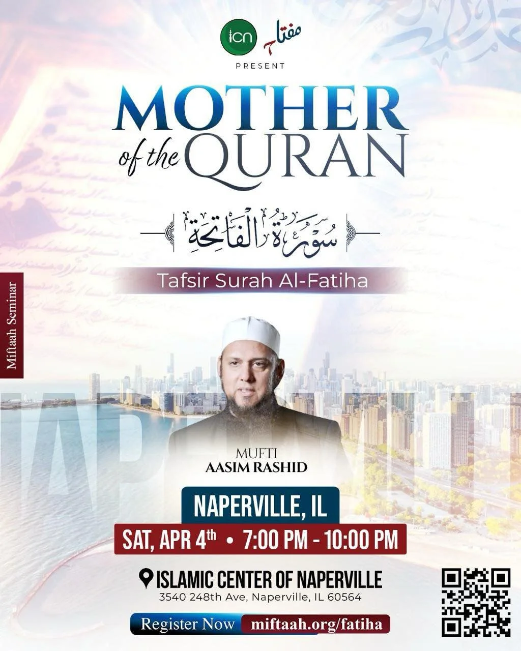 *Mother of the Quran | Miftaah Seminar 📖*

Surah Al-Fatiha is not just the first chapter of the Quran but also a foundational pillar of our prayer and faith 🌙. Each verse of this Surah encapsulates fundamental Islamic tenets - from acknowledging Al