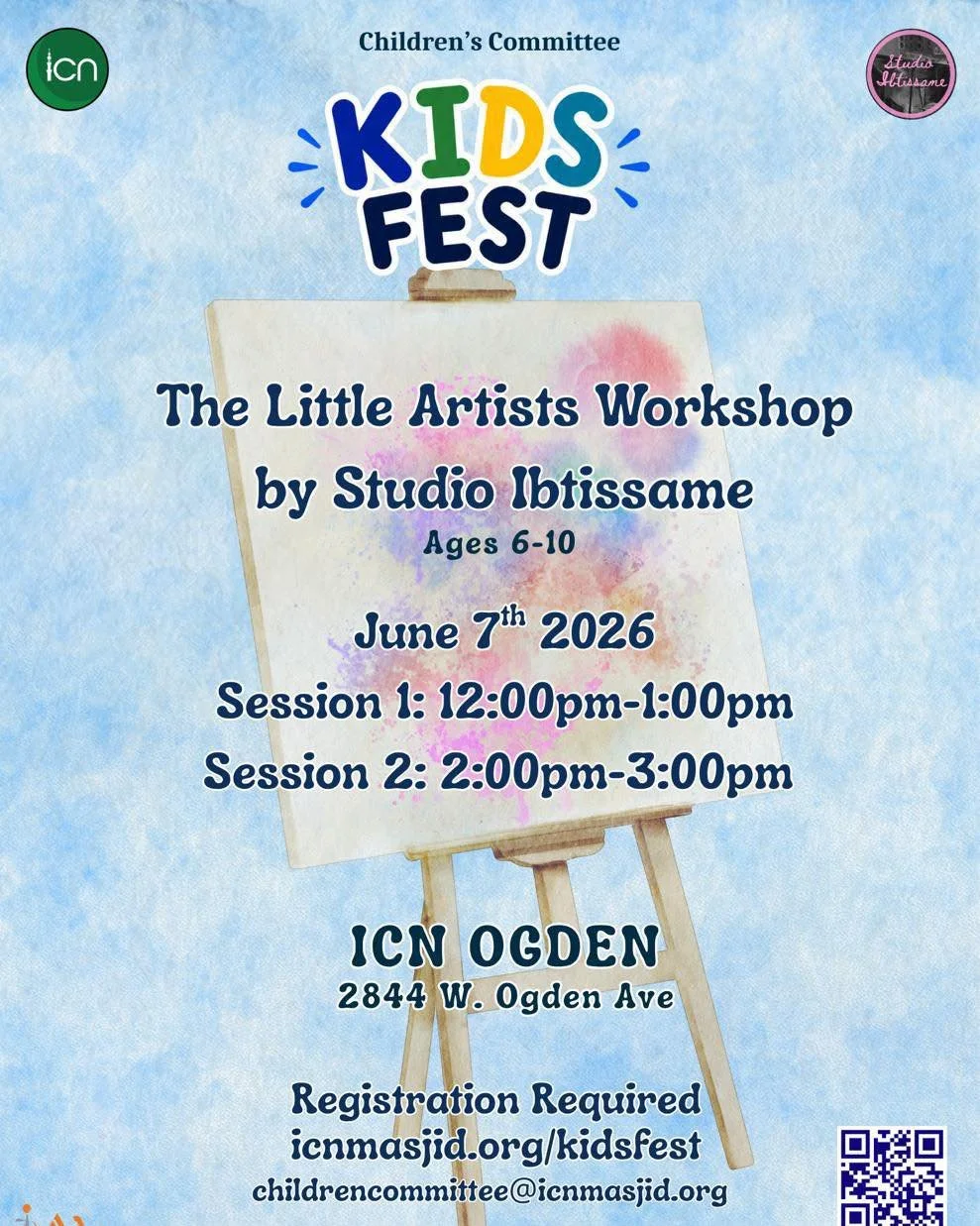 🎨 Let your child&rsquo;s creativity shine at the Little Artists Painting Workshop by  Studio Ibtissame at Kids Fest! Designed for ages  6-10, this hands-on workshop gives young artists the chance to explore colors, imagination, and painting techniqu
