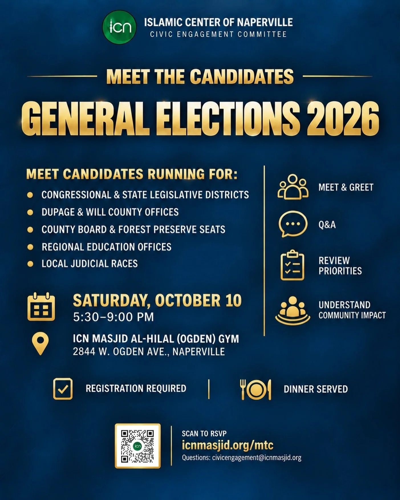 &ldquo;Indeed, Allah will not change the condition of a people until they change what is in themselves.&rdquo; &mdash; Qur&rsquo;an 13:11

Meaningful change begins with informed, principled participation.

MEET THE CANDIDATES: GENERAL ELECTIONS 2026
