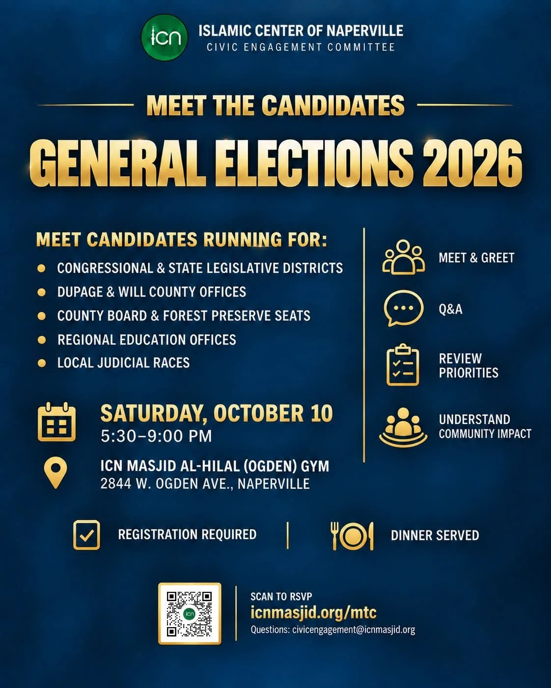 &ldquo;Indeed, Allah will not change the condition of a people until they change what is in themselves.&rdquo; &mdash; Qur&rsquo;an 13:11

Meaningful change begins with informed, principled participation.

MEET THE CANDIDATES: GENERAL ELECTIONS 2026
