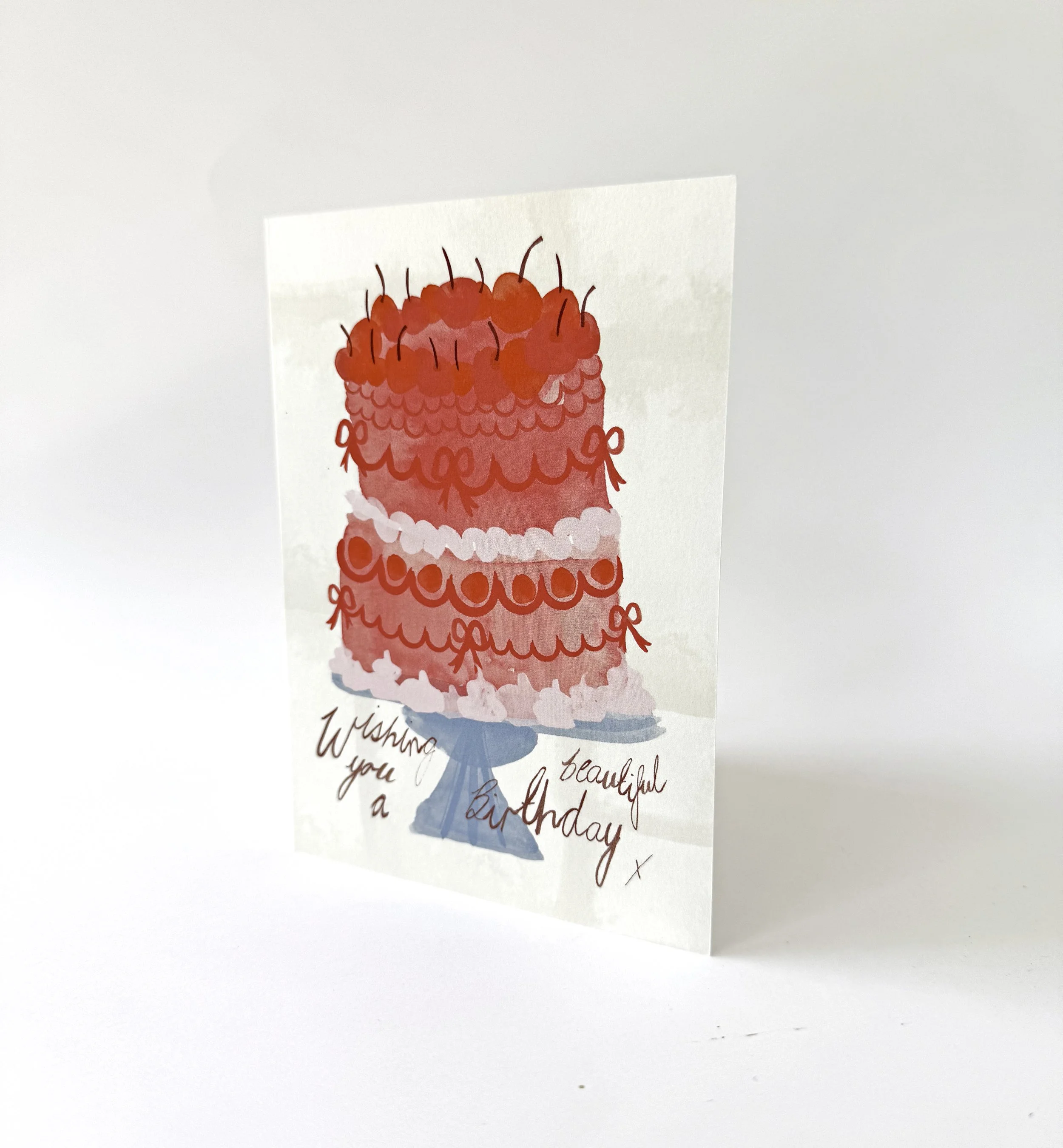 Vintage Happy Birthday Cake