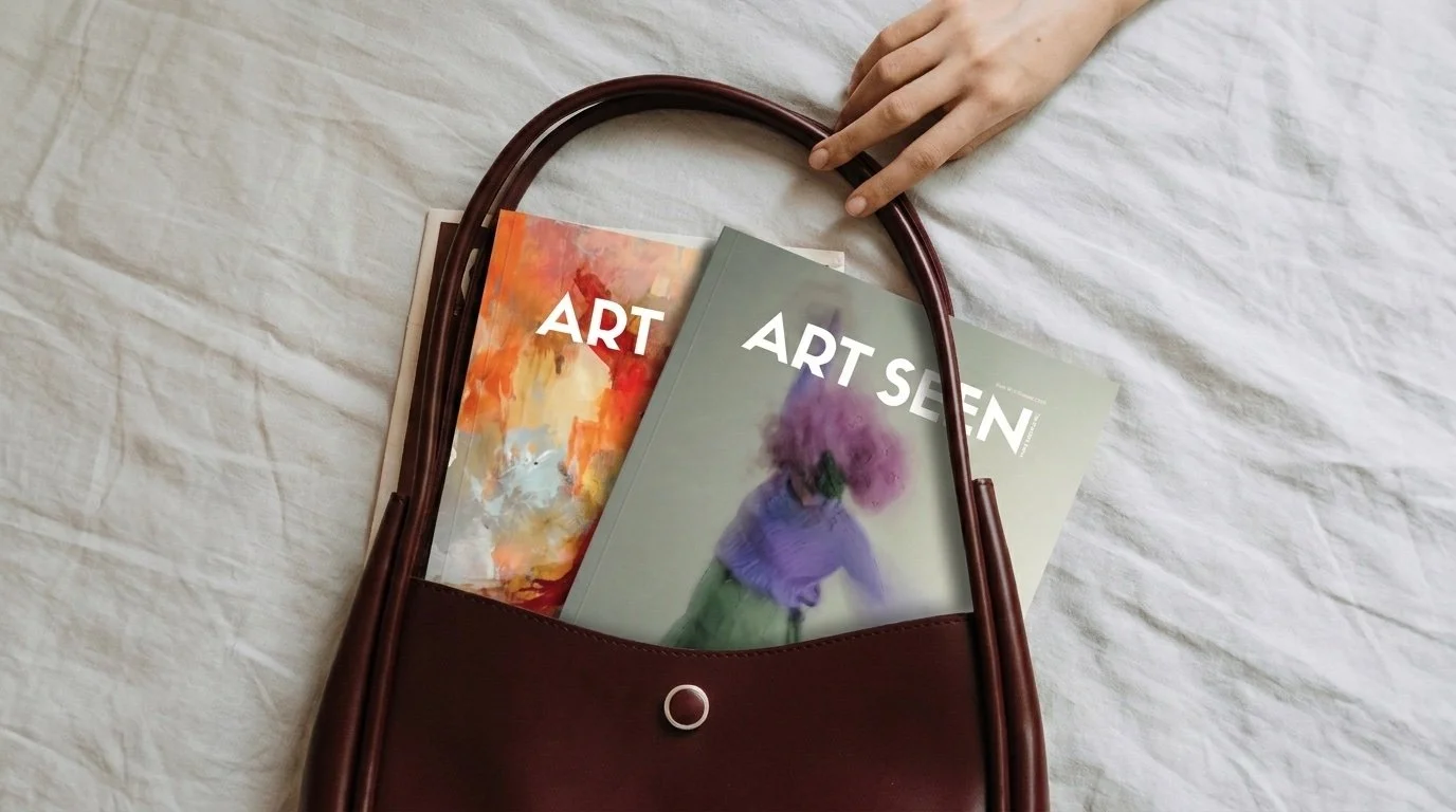 Art seen magazine in handbag.jpg