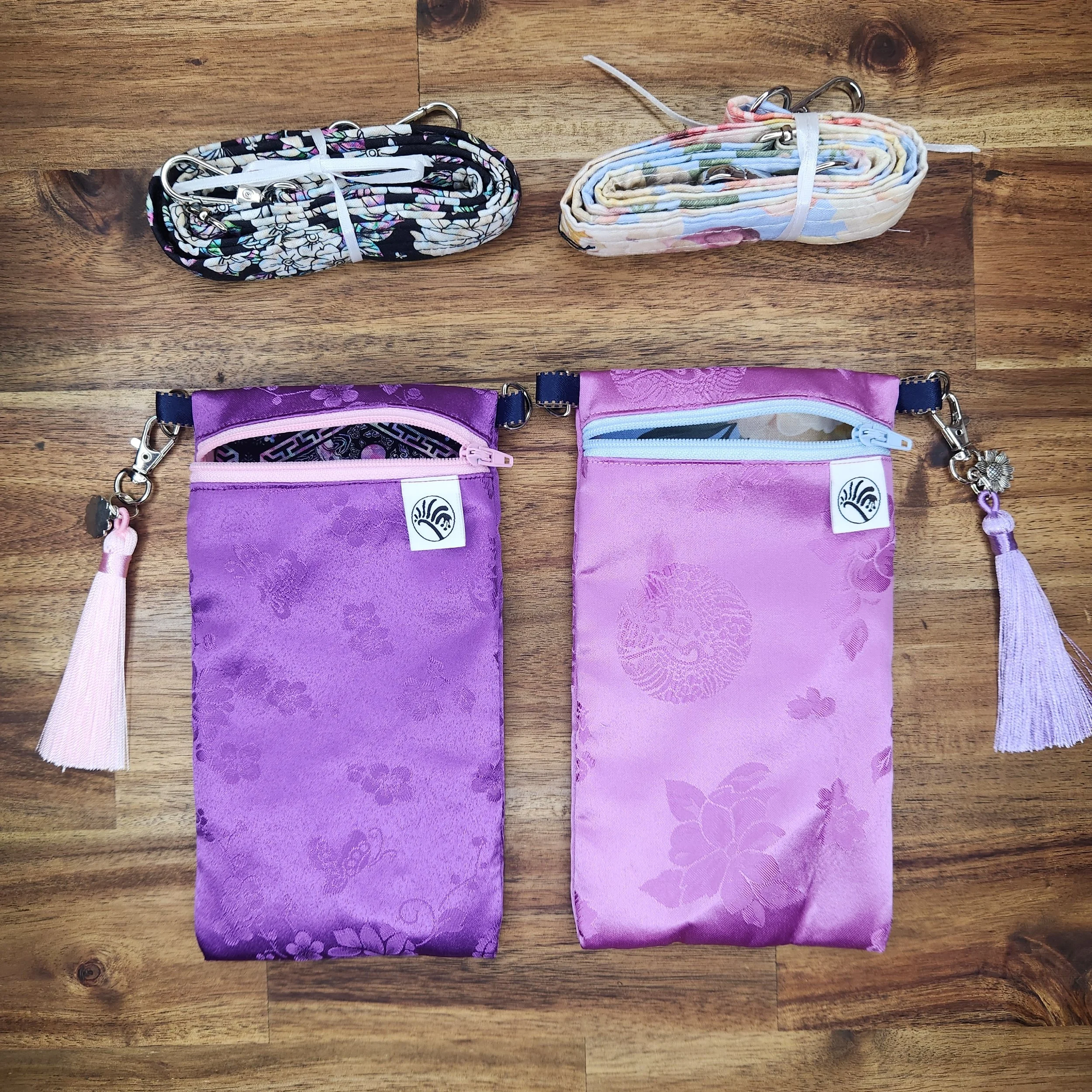 Hanbok Phone Pouch Bag - Purples