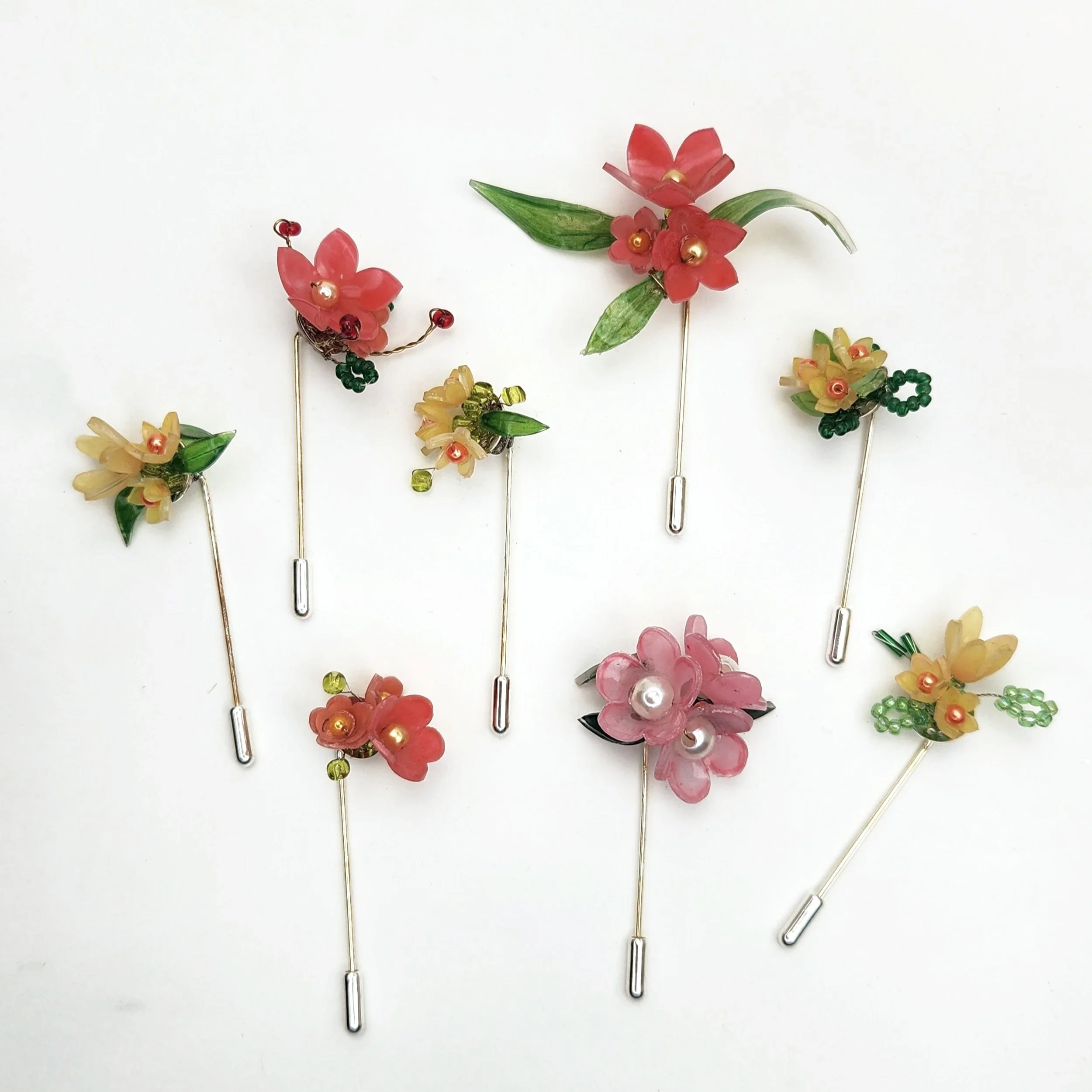 Resin Floral Brooches