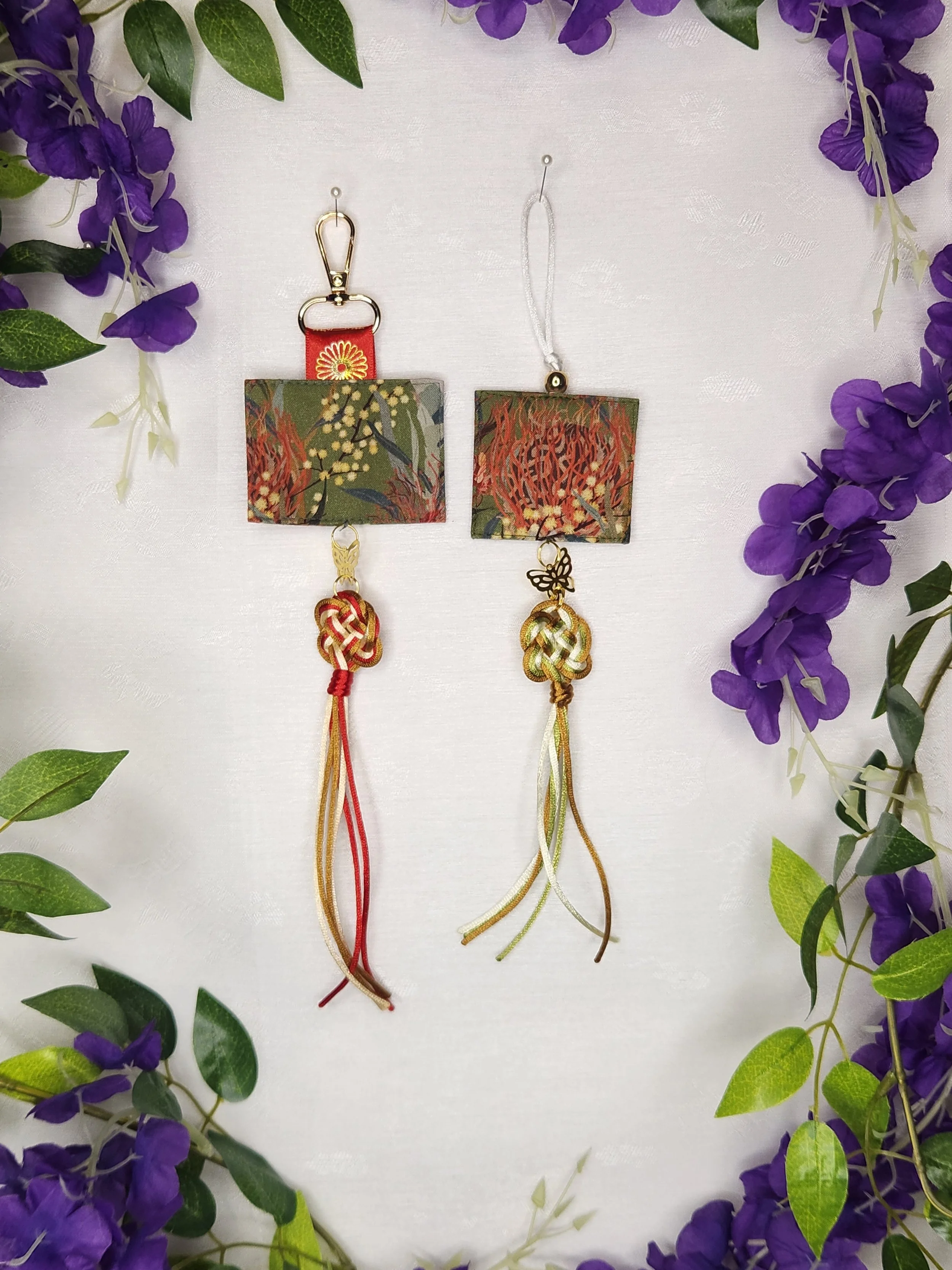 Norigae Charm (노리개) - Dark Green Native w Maedup Tassel