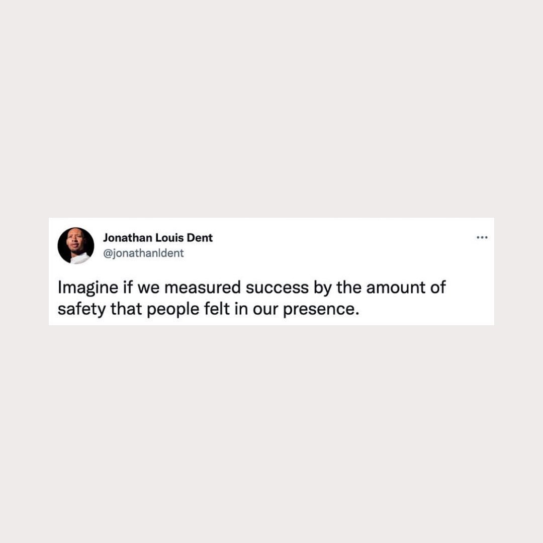 Yes. Feeling this in my body and nervous system today. A measure of success that resonates at the heart level. Deep release, deep sigh. 

#embodimentpractice #consciousliving #communitycare #nervoussystemhealing #emotionalregulation #safety #selflove