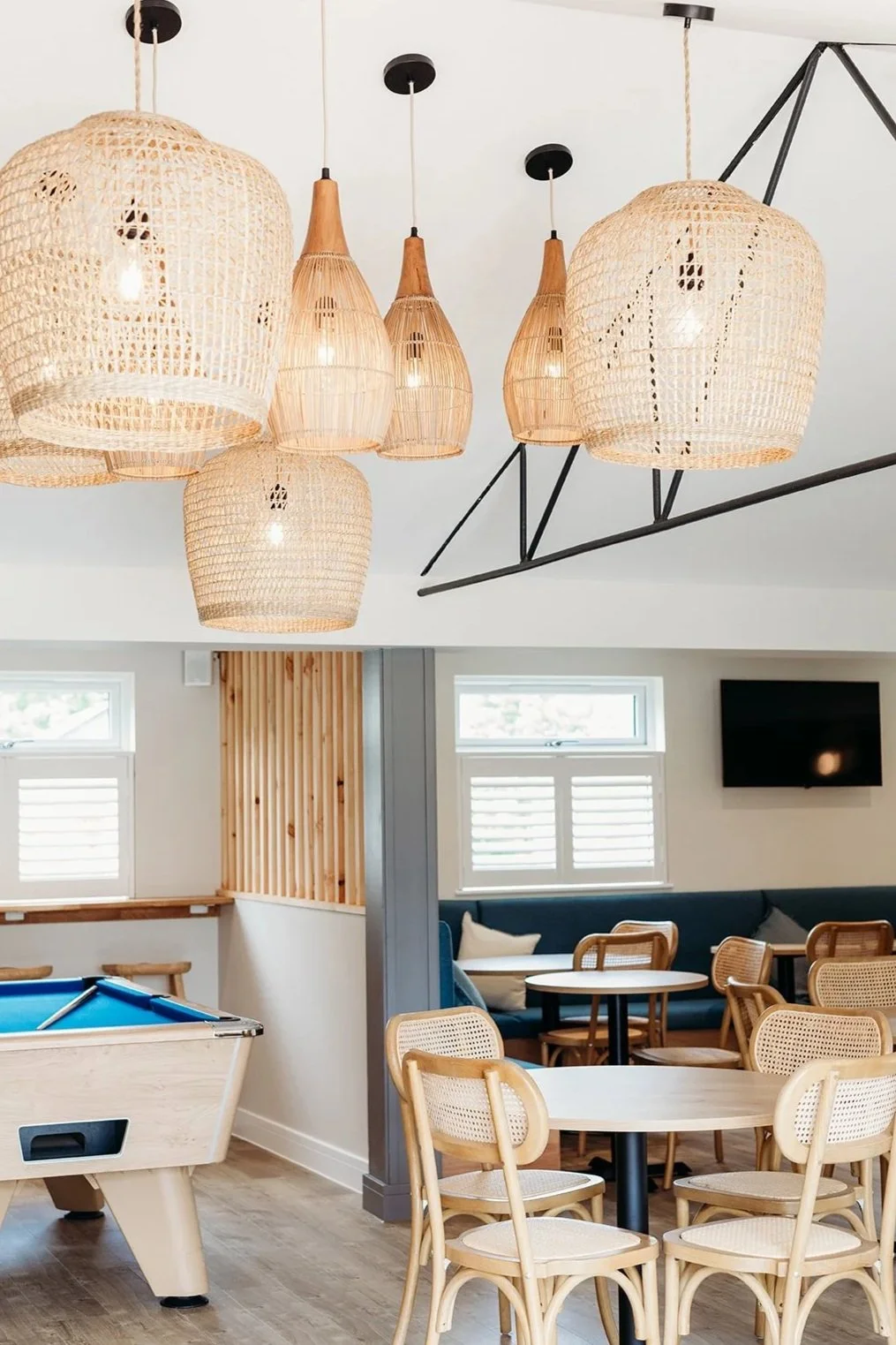 Hospitality interior bar in Newquay. Restaurant and bar design Cornwall.