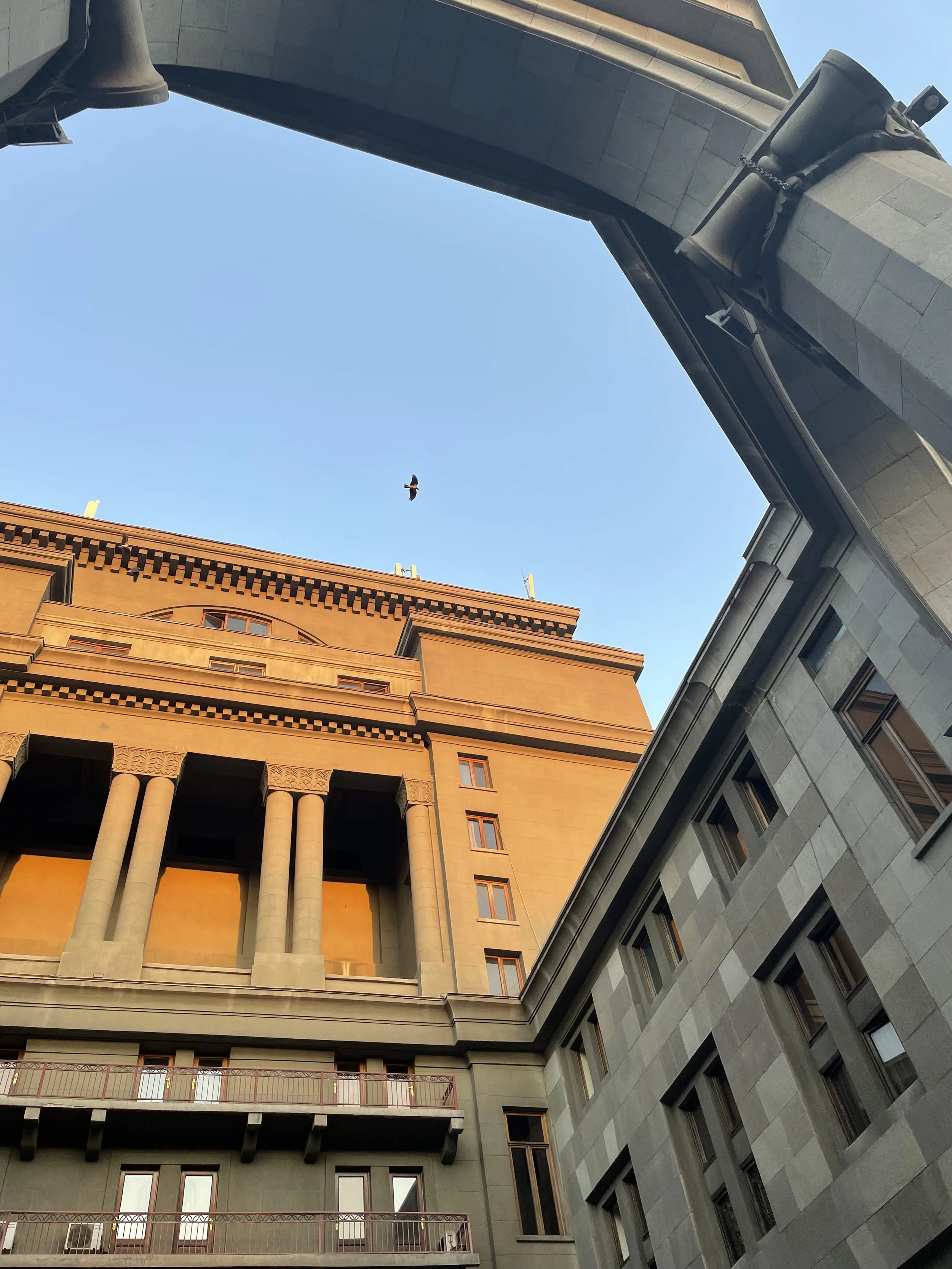 Sunset over Opera Building, Yerevan Armenia