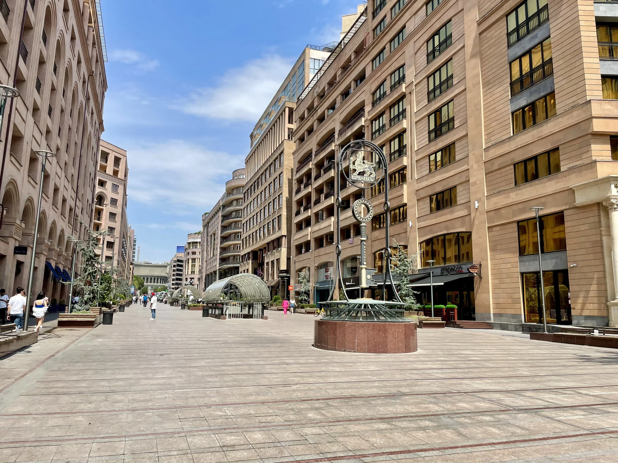 Northern Avenue in the sun, Yerevan Armenia