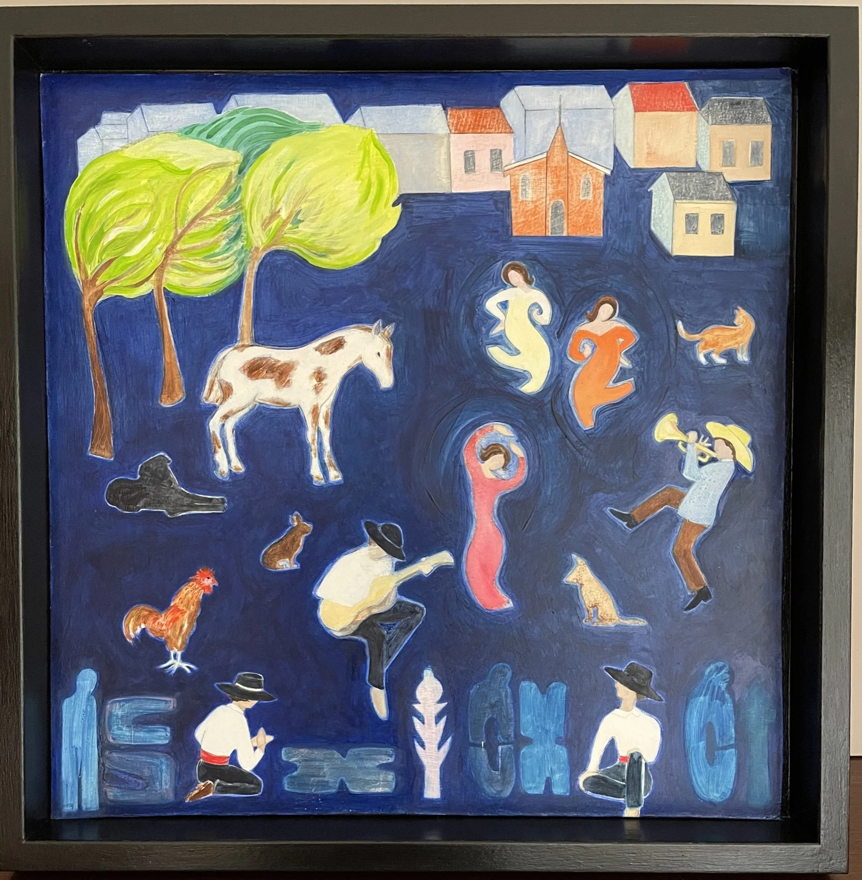 The Dancers in the Spanish Village by Catherine Mactaggart