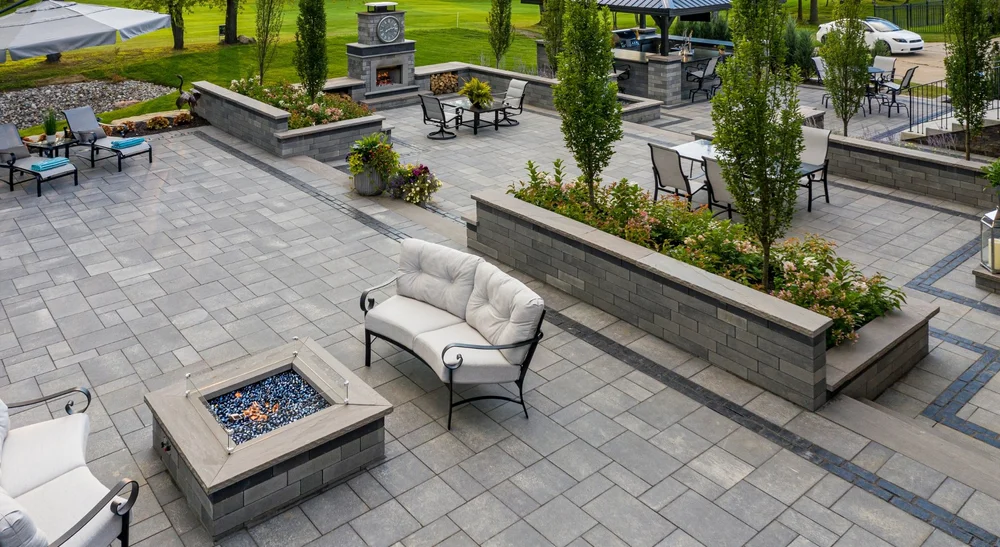 Landscaping Near Me, Fire Pit, Outdoor Lighting, Retaining Wall in
