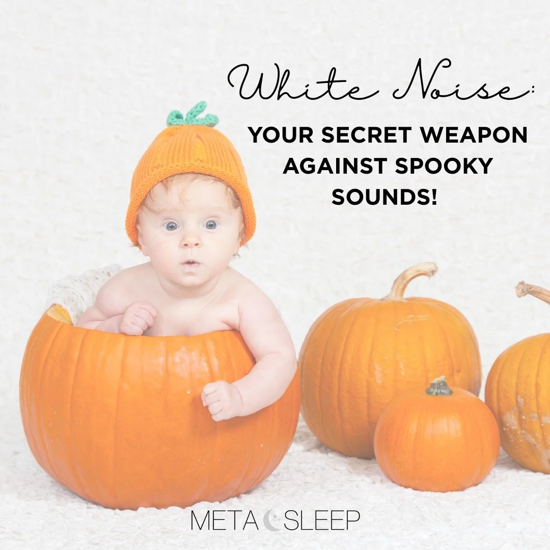 🎃 White noise is your secret weapon against spooky sounds! 👻
Doorbells, trick-or-treaters, and Halloween noises can easily disrupt your baby’s sleep. The steady sound of white noise helps mask those surprises, creating a calm, consistent env