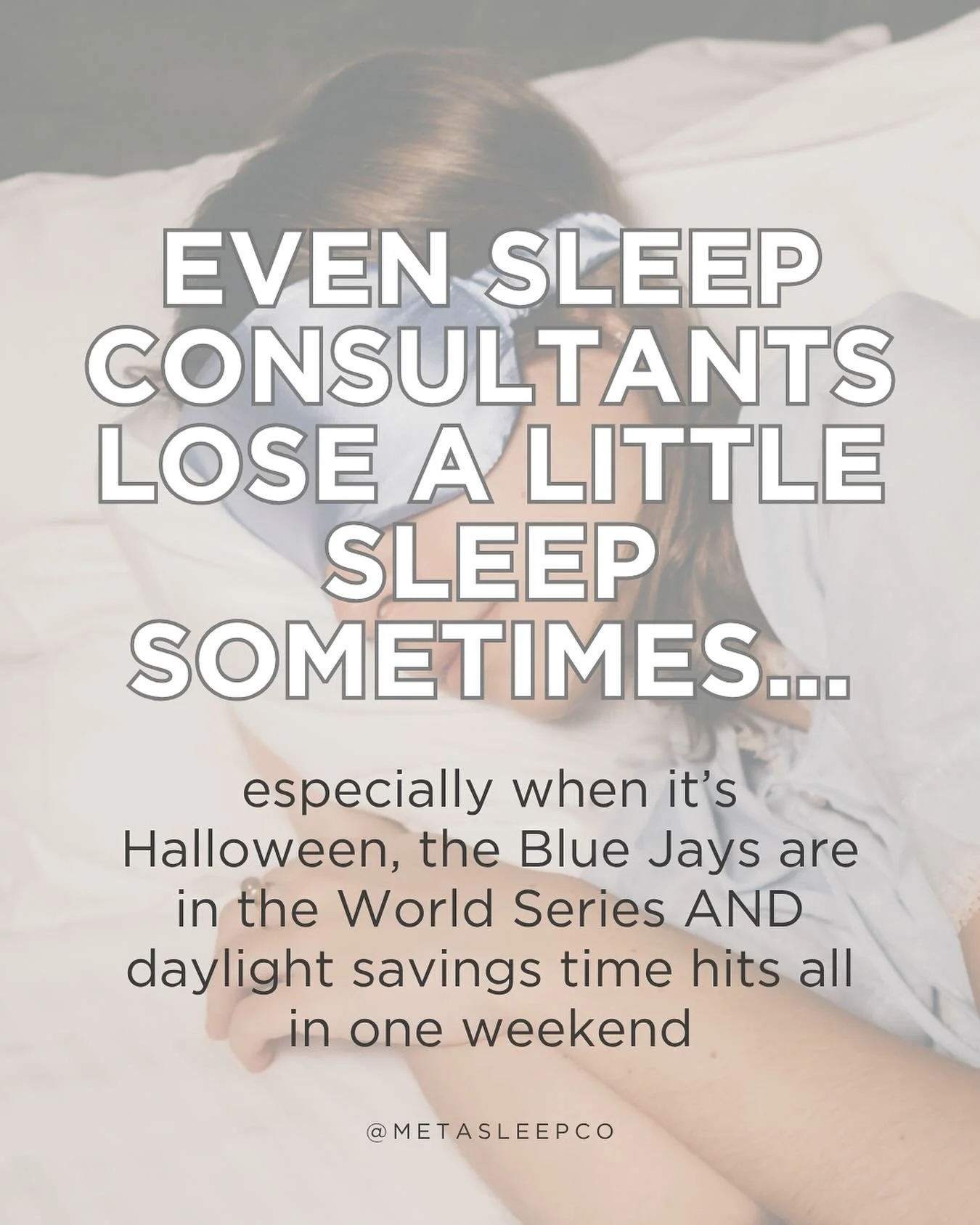 It&rsquo;s a triple threat weekend for sleep: sugar highs, late-night baseball, and that dreaded clock change 😅

Even us sleep consultants aren&rsquo;t immune to the chaos of Halloween weekend + World Series excitement + daylight savings time. If yo
