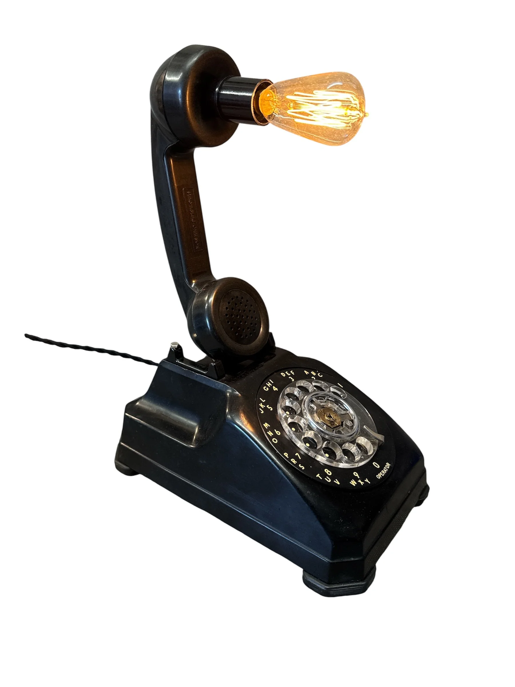 Rotary Phone Lamp, Touch Activated