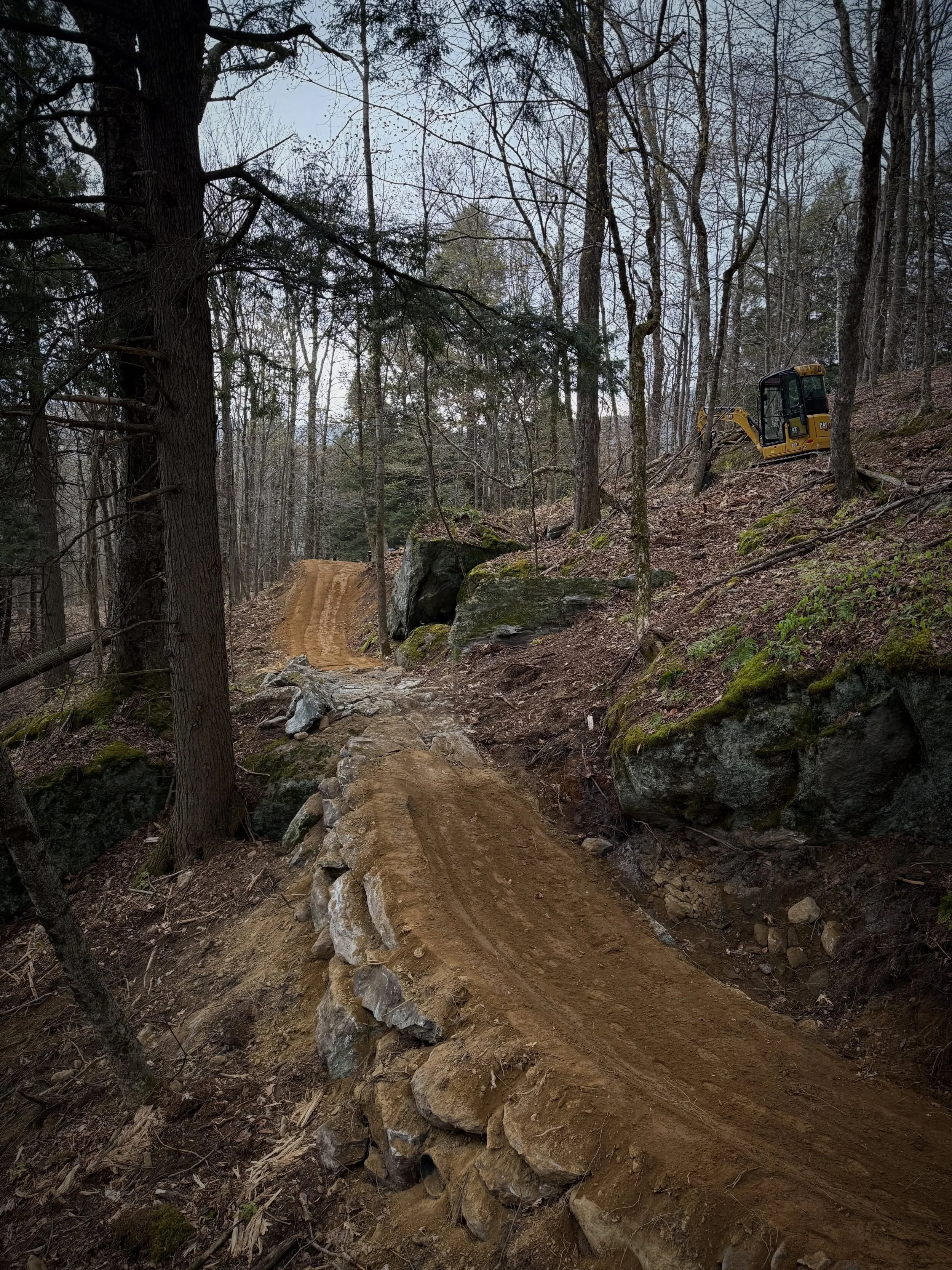 New reroute through some complicated terrain for @richmondmountaintrails at the Driving Range in Bolton VT. 

#trailbuilding #trails #mtbtrails #mtb #amtb 

@vmba802 @kellybrushfdn @vermontadaptive