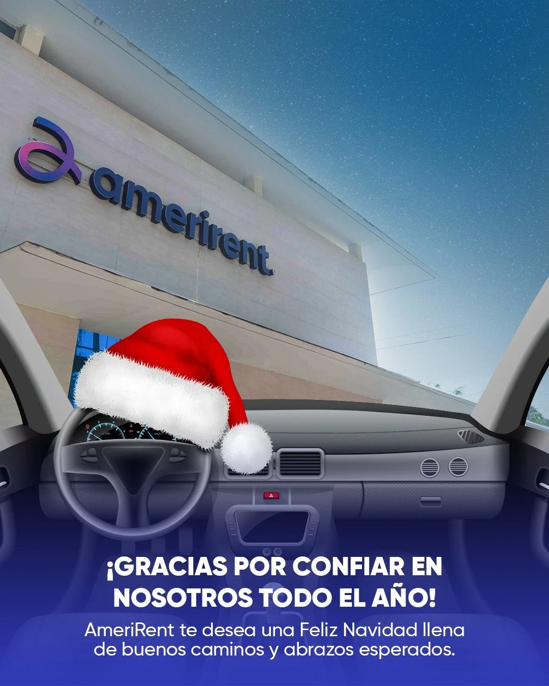 Gracias por confiar en nosotros durante todo el a&ntilde;o. El equipo de AmeriRent les desea una Feliz Navidad.🌟

#AmeriRent #EsM&aacute;sF&aacute;cil