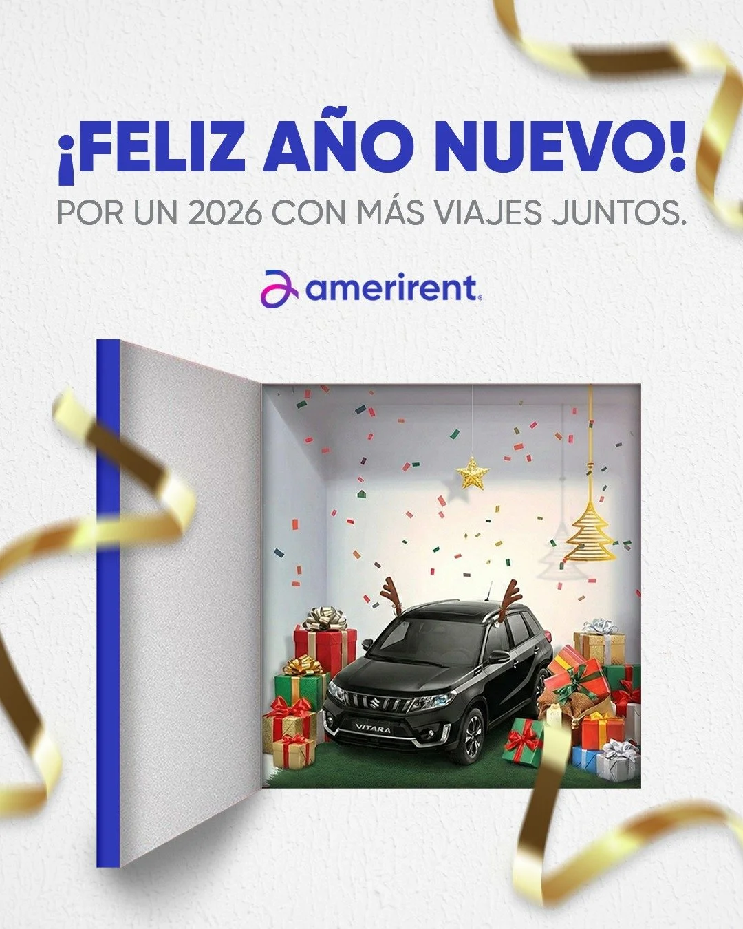 Por un 2026 lleno de nuevos destinos, buenos momentos y m&aacute;s viajes juntos. 🎁
Gracias por confiar en nosotros un a&ntilde;o m&aacute;s. Feliz A&ntilde;o Nuevo de parte de AmeriRent.💜
#AmeriRent #A&ntilde;oNuevo2026
