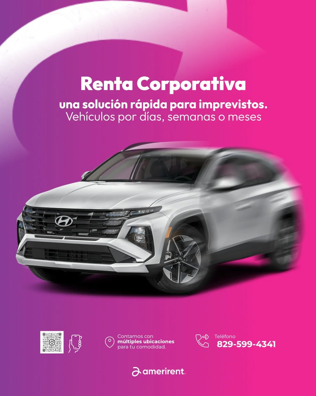 ✅Responde r&aacute;pido con la Renta Corporativa de Amerirent. Ante una urgencia de movilidad en tu empresa, puedes rentar uno o varios veh&iacute;culos por d&iacute;as, semanas o meses y mantener tu operaci&oacute;n en movimiento 🚘👌.

📱 829-599-4