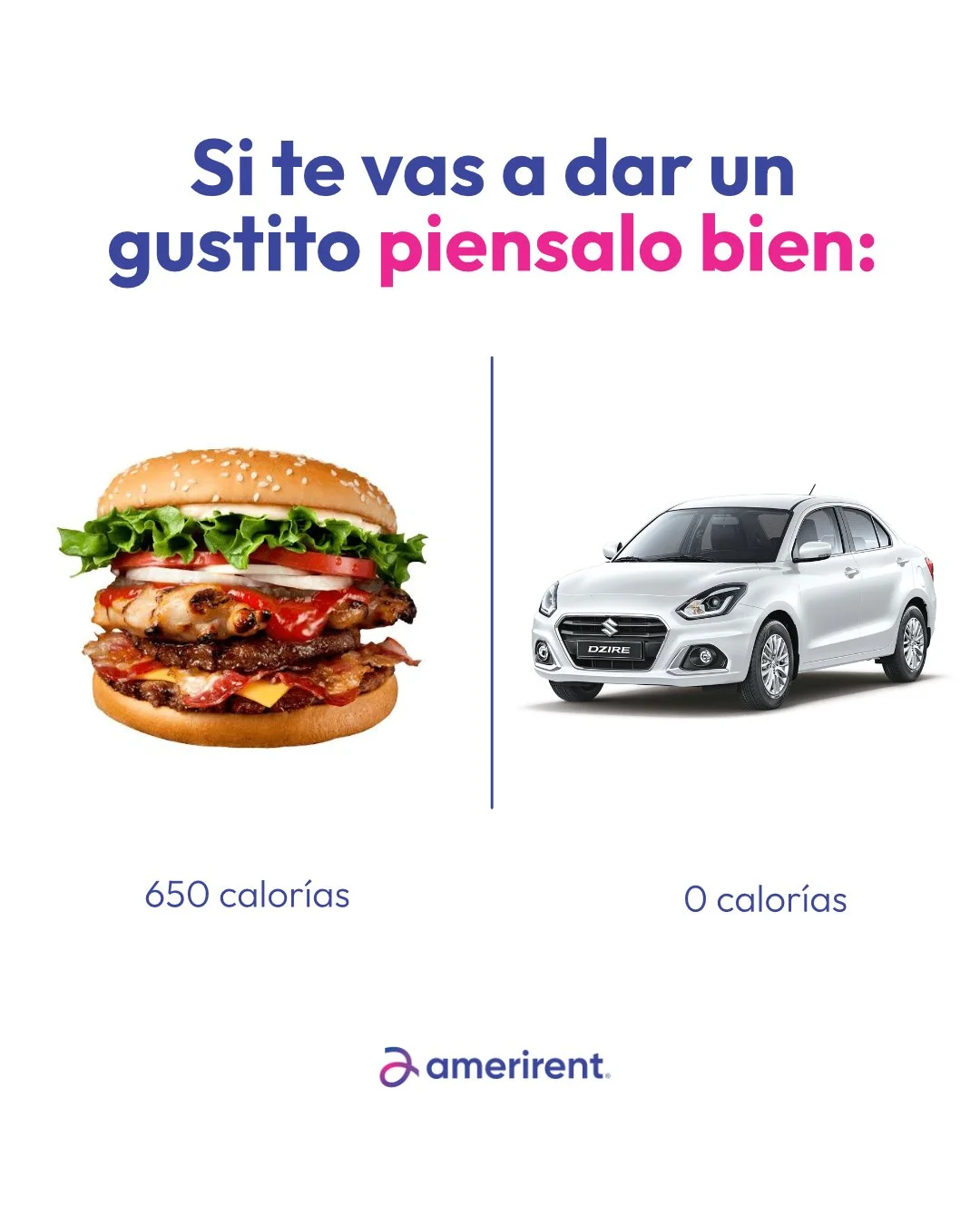 Si te vas a dar un gustito, pi&eacute;nsalo bien. 😌 Un Suzuki Dzire para salir a pasear: 0 calor&iacute;as y muchos kil&oacute;metros por disfrutar.

&iquest;Cu&aacute;l eliges?
.
.
#AmeriRent #SuzukiDzire #RentaDeVehiculos #CarRental #ViajaRD