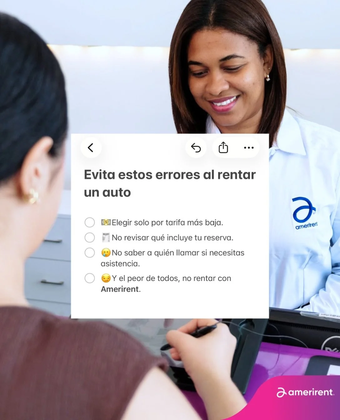 Rentar un auto puede ser f&aacute;cil&hellip; siempre que evites ciertos errores. 😅 

Escr&iacute;benos: 📲 809-687-0505

Amerirent
Con nosotros es m&aacute;s f&aacute;cil 
.
.
.
#AmeriRent #RentaDeVehiculos #ConsejosDeViaje #CarRental #ViajaRD
