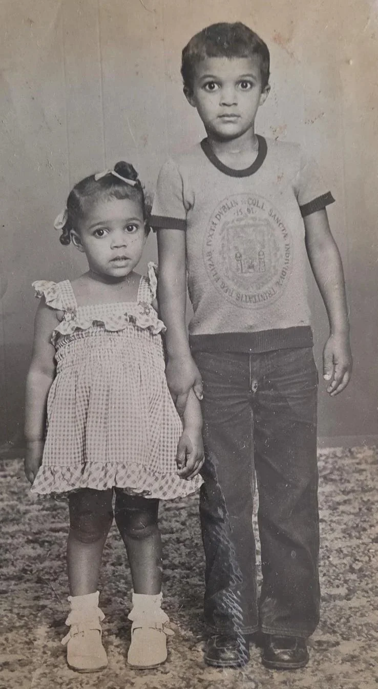 My mother (2y) and uncle (7y) 1977.