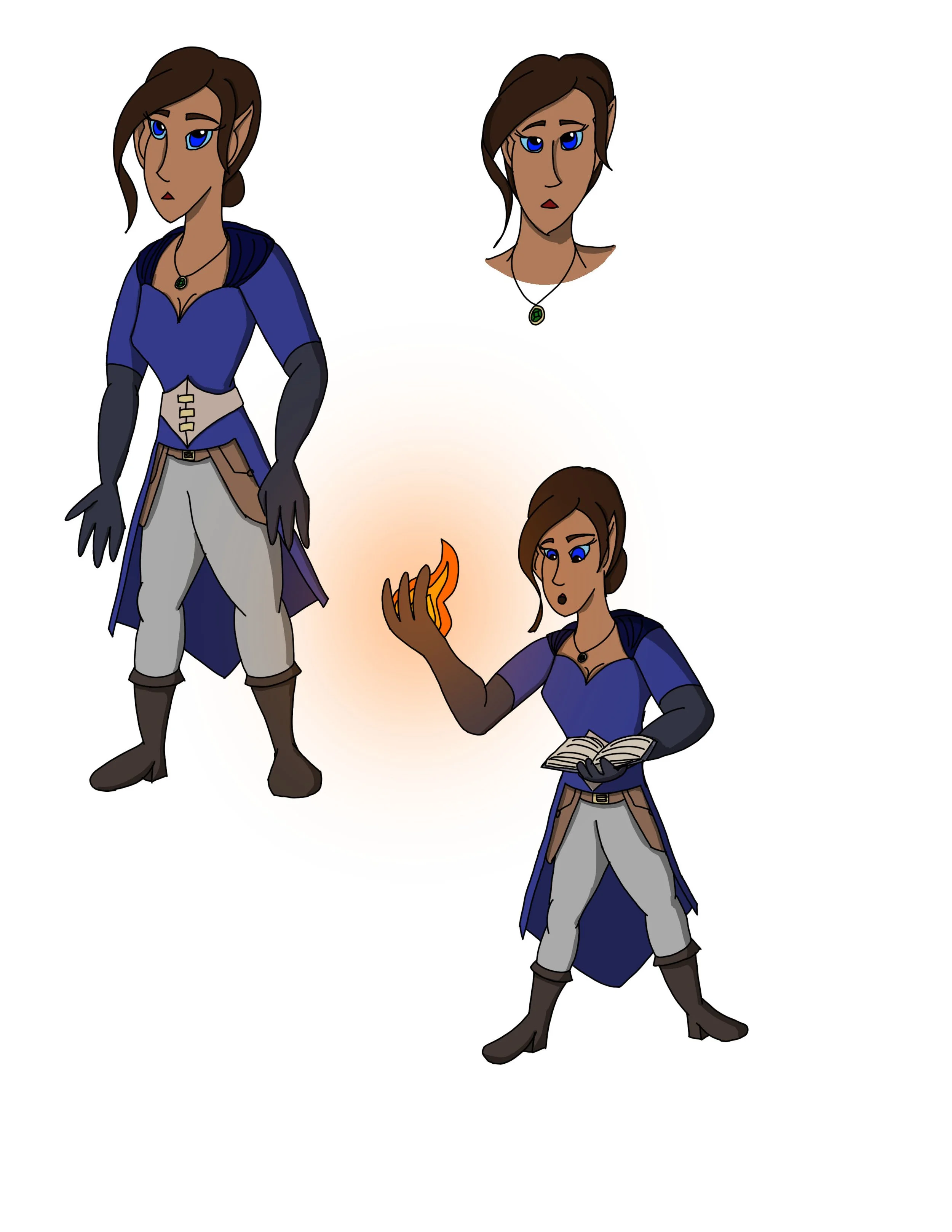 Navarra Amastica, half-elf wizard