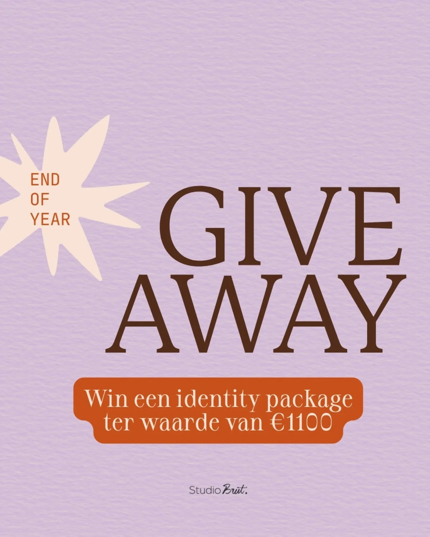 ✨ A thank you, to end the year ✨

Al bleek mijn 2025 iets rustiger te zijn dan het vorige jaar, nu het jaar ten einde loopt; kies ik ervoor om &eacute;&eacute;n ondernemer/merk een volledig Identity Package cadeau te doen (waarde &euro;1100).

Of je 