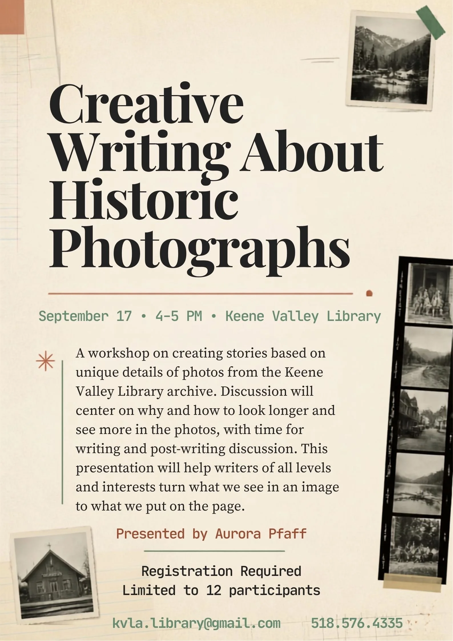 Workshop: Creative Writing About Historic Photographs