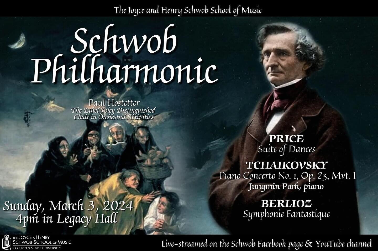 🛎️ You don&rsquo;t want to miss the Schwob Philharmonic concert this Sunday March 3, 4 pm in Legacy Hall! 
Follow the Schwob School of Music Facebook and YouTube channels for the live steam! 

#schwoboes 
#schwobmusic 
#columbusstate