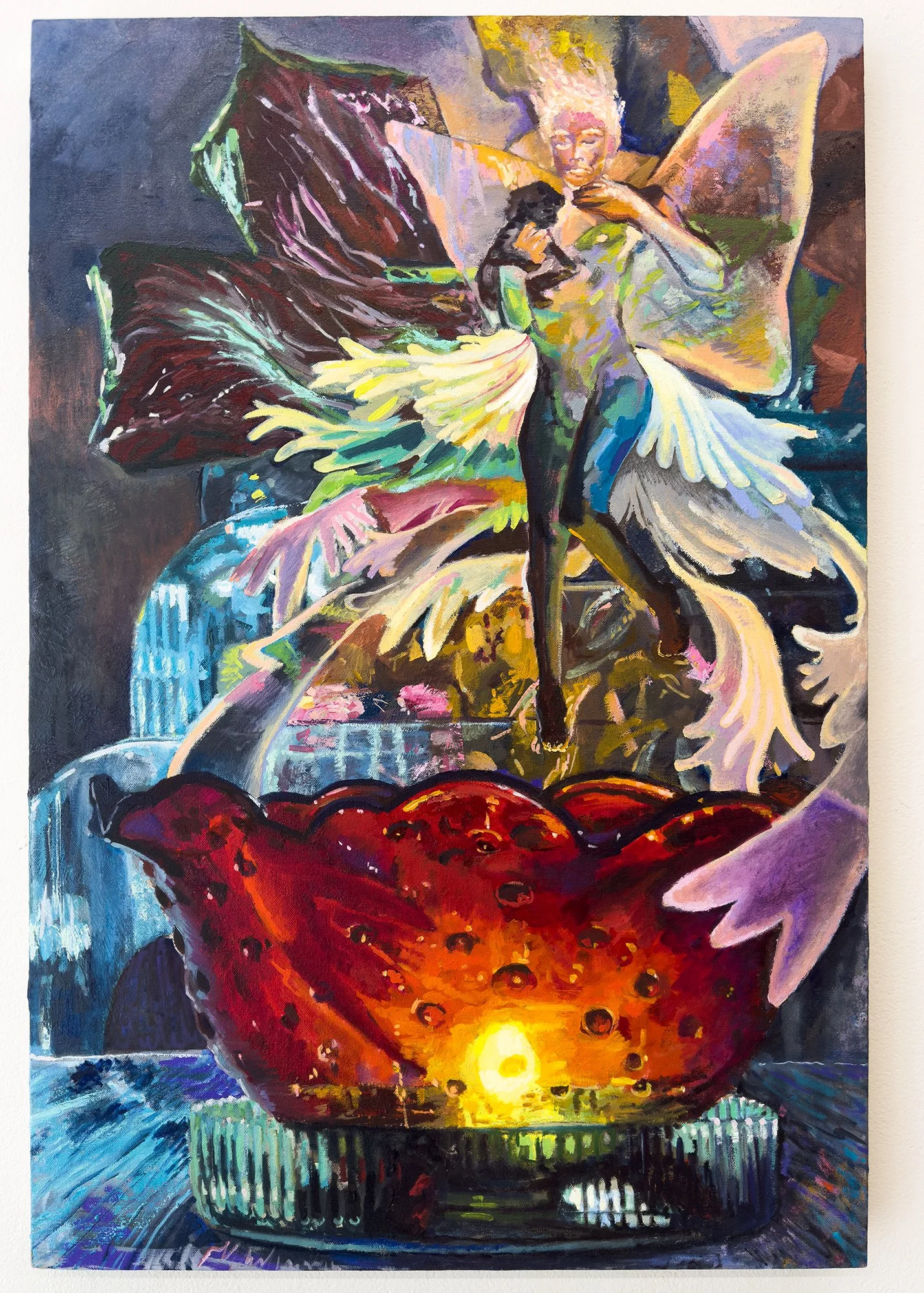 “Do you really think I’m that cruel?”
Oil and flashe on canvas on panel
24 x 36 inches