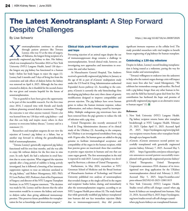 Xenotransplantation Progress