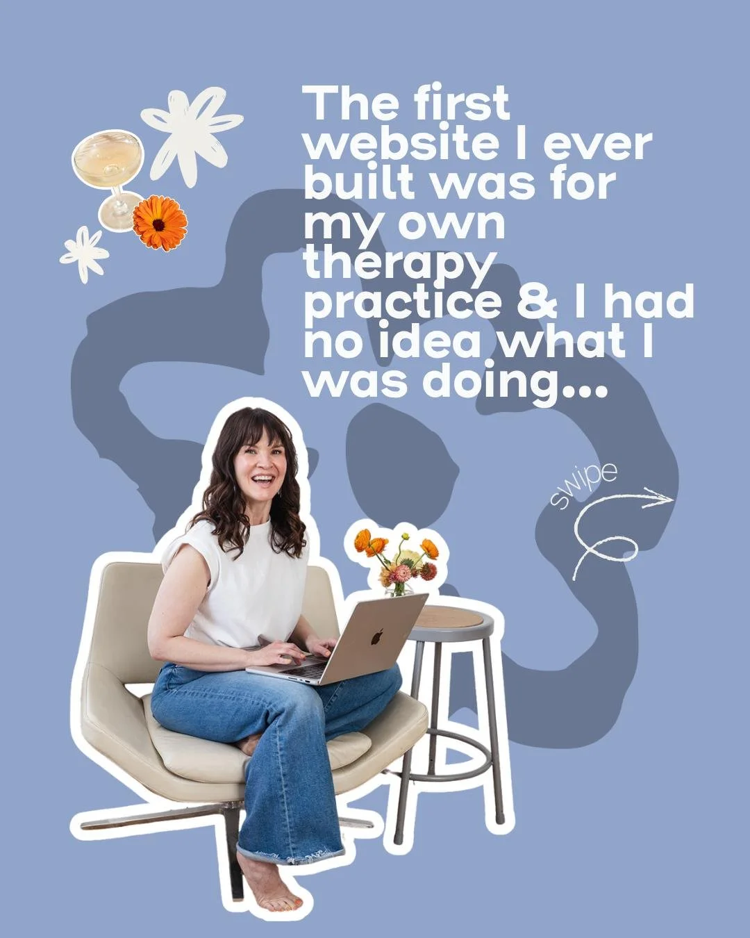 Before Go Bloom, I was a therapist trying to build my own website and I had no idea where to start...
🌻
I remember sitting there staring at a blank homepage thinking, where the eff do I even begin? What am I supposed to say here? How much do I share