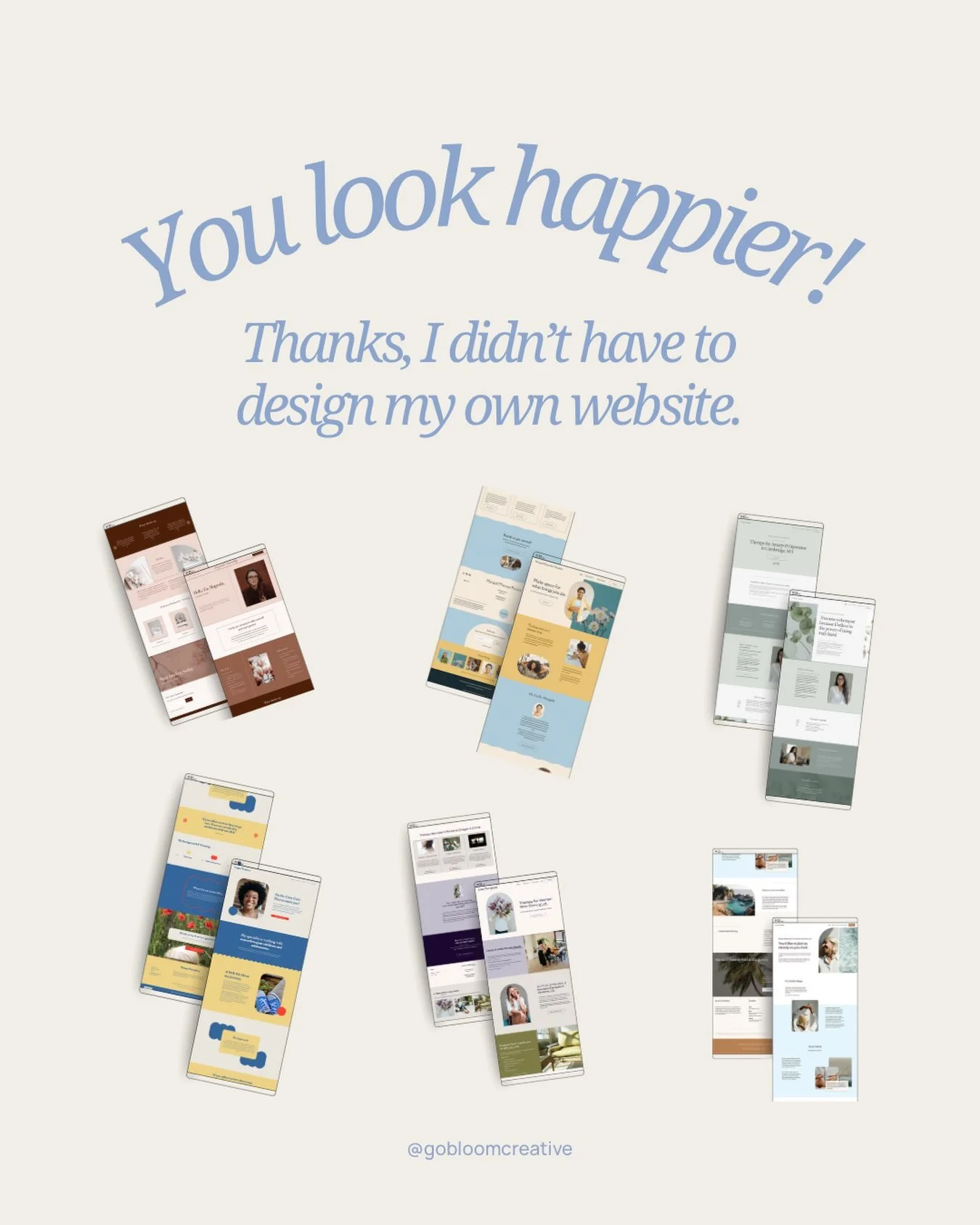 &ldquo;You look happier.&rdquo;

Thanks, I didn&rsquo;t have to spend another weekend trying to make my therapy website look good. 😂

If you&rsquo;ve ever spent two hours choosing fonts, moved the same section around seventeen times, or wondered why