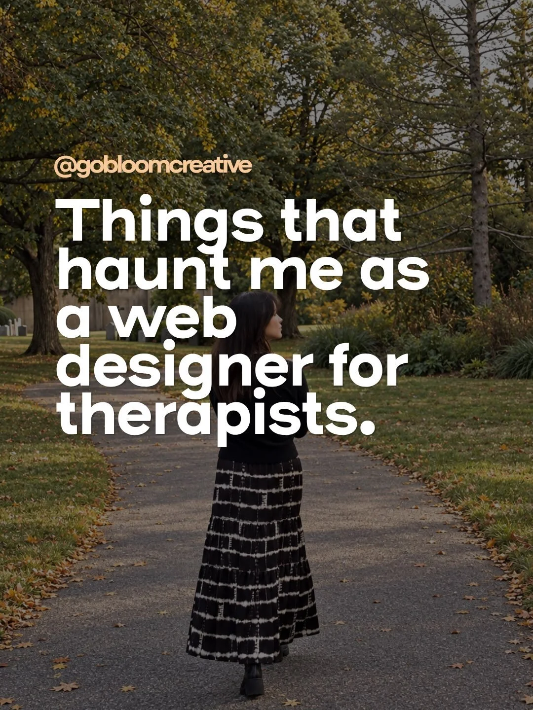 After 8 years of designing websites for therapists, I&rsquo;ve seen some things that haunt me all year round. 👻
Like spending five minutes on someone&rsquo;s website and STILL not knowing what state they practice in. Or trying to read an entire para