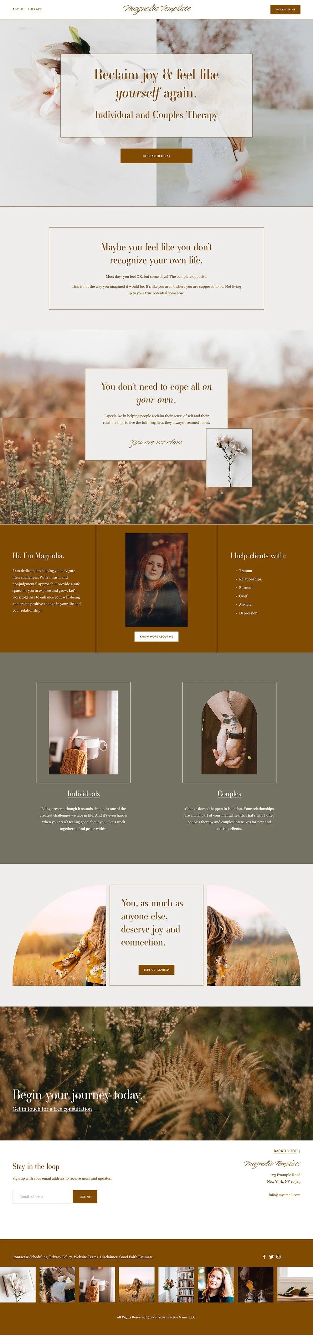 Magnolia Template — Go Bloom Creative | Website Templates for 