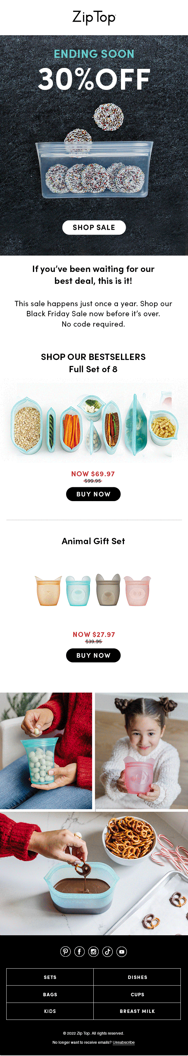 Zip Top Promo Email